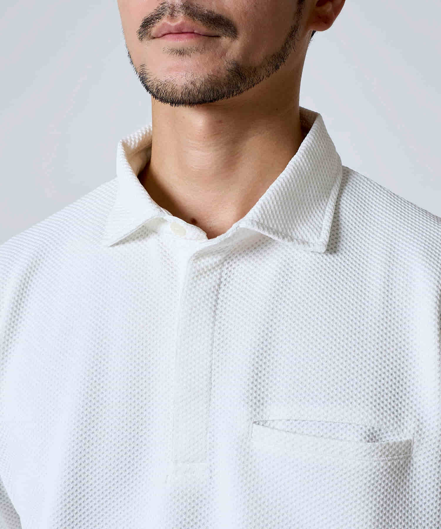 オンオフ兼用ハニカム比翼ポロ