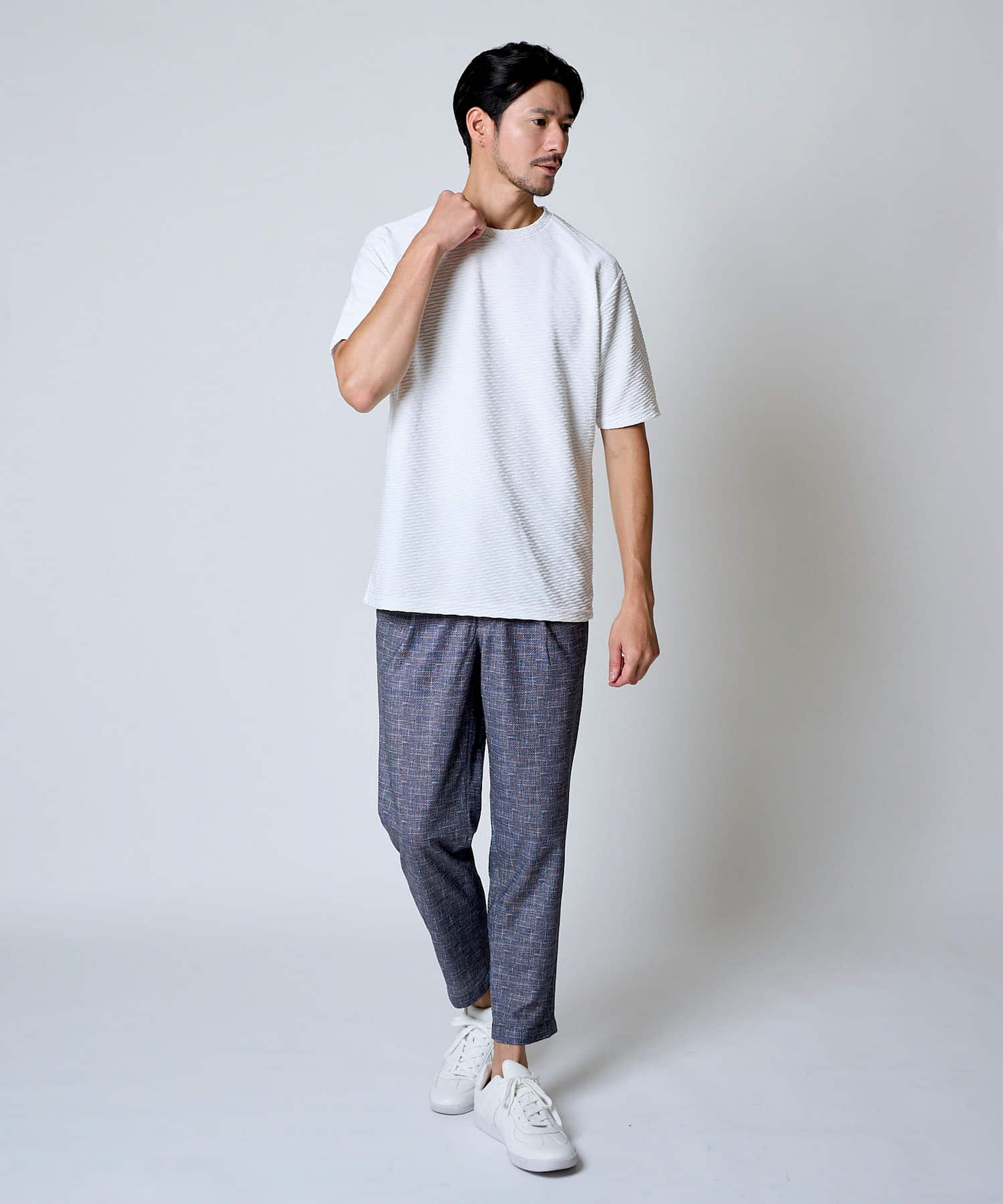 メッシュプリントイージーパンツ