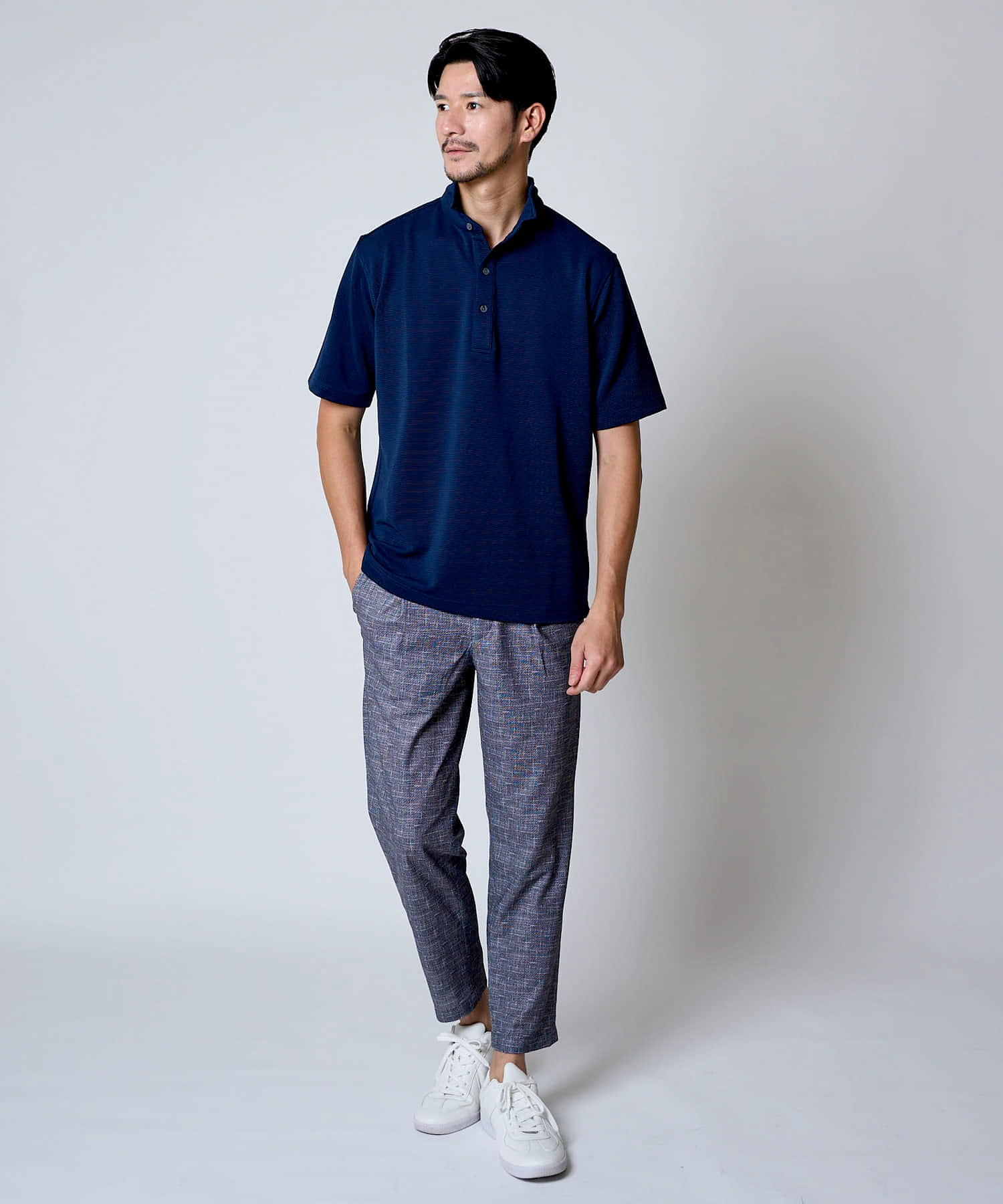 メッシュプリントイージーパンツ