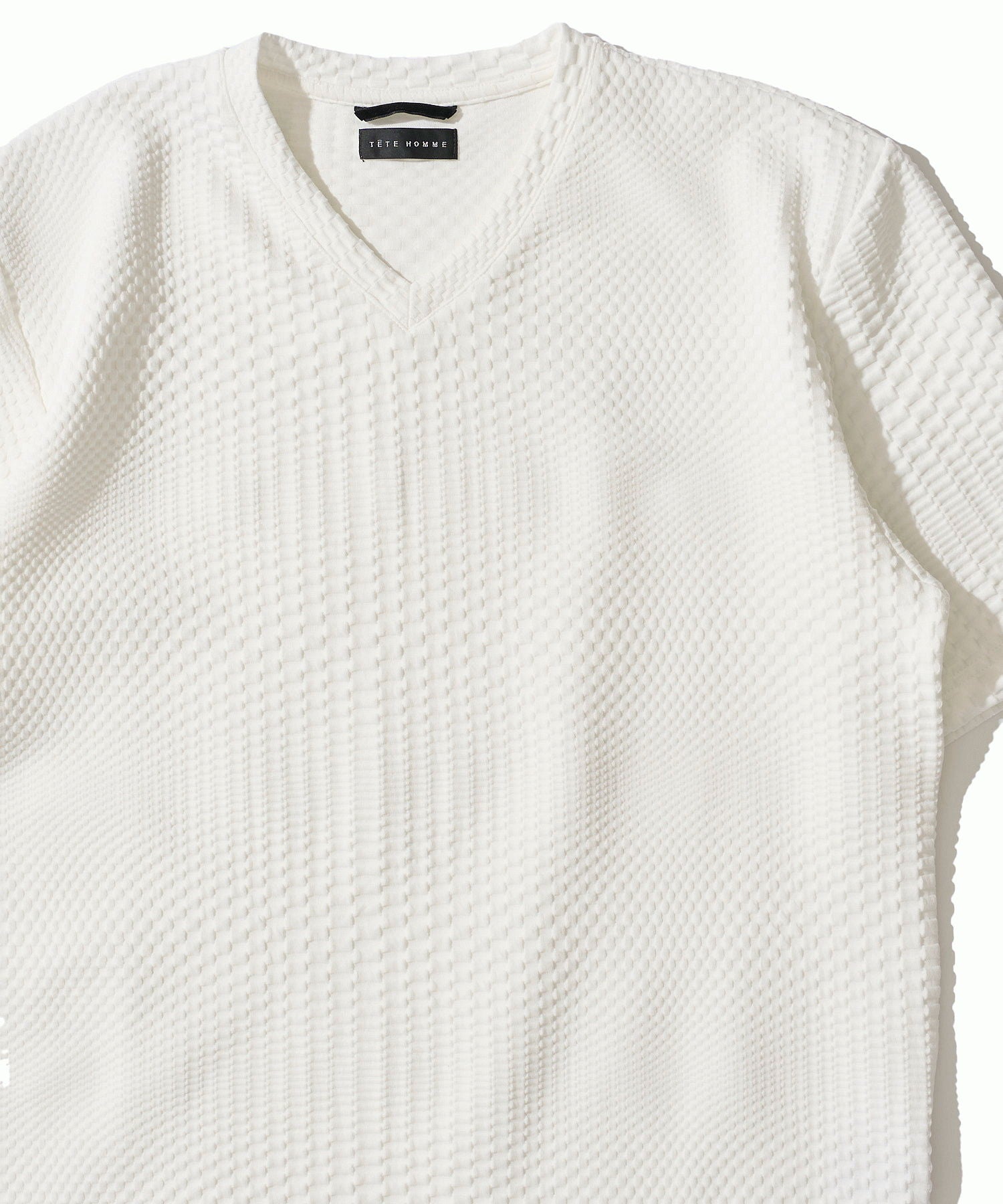 ブリスタージャガードVネックTシャツ