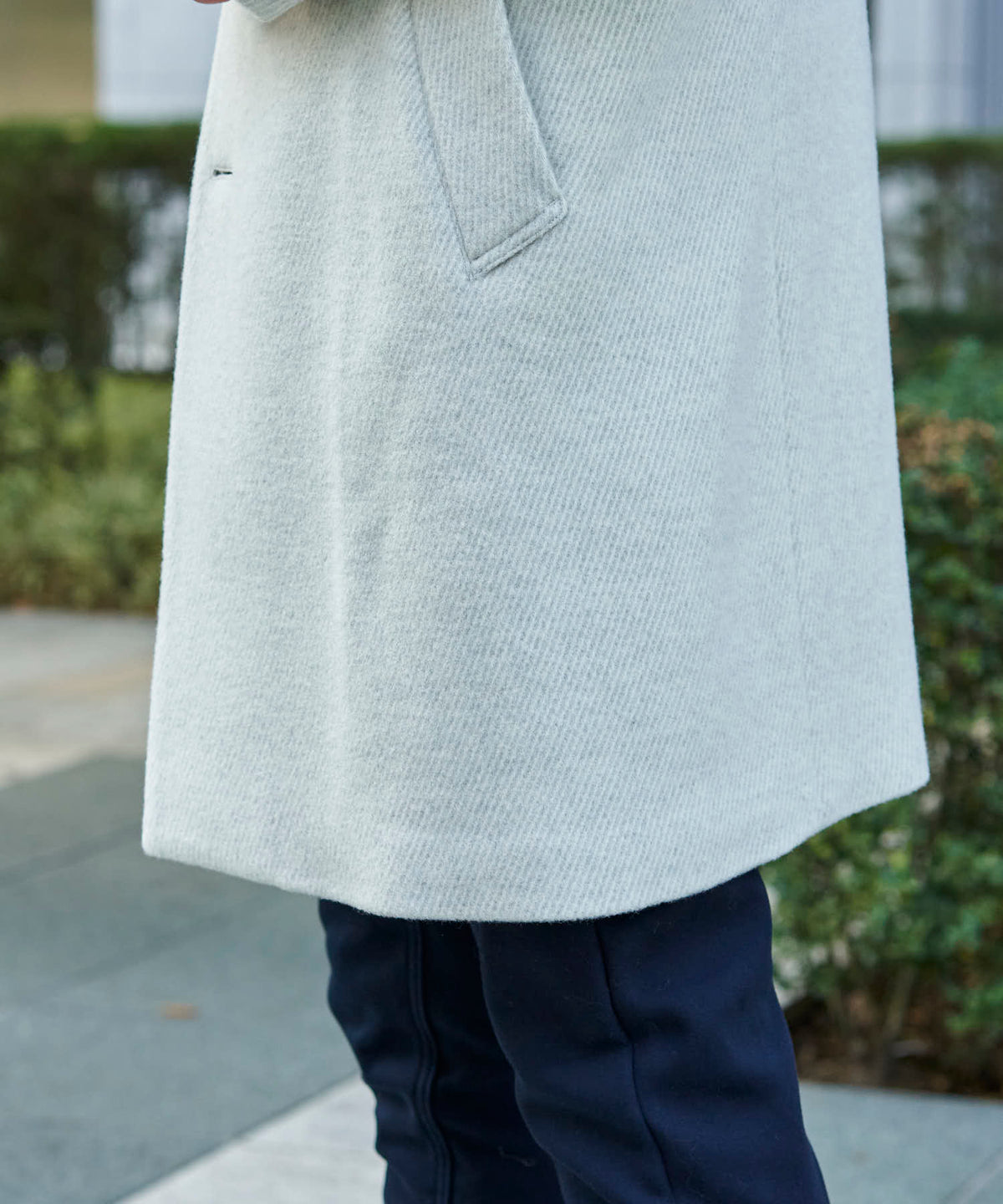 【決算セール限定価格】カシミヤスタンドカラーコート