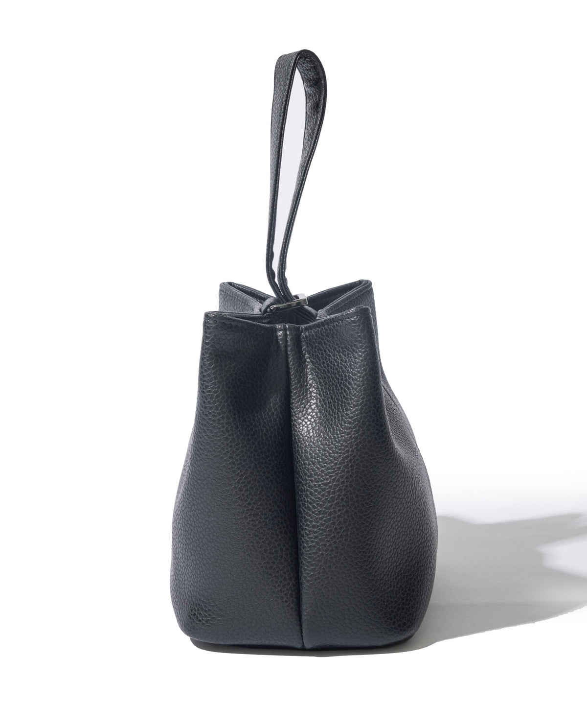 【WEB限定】Split Leather One Handle Drawstring Bag / スプリットレザー ワンハンドル 巾着バッグ