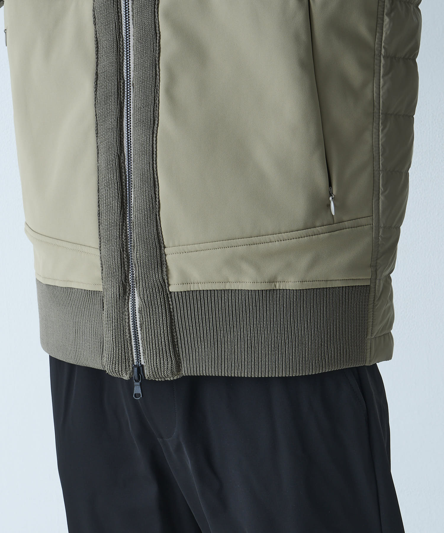 【最終値下げ】ニットコンビダウンフードブルゾン