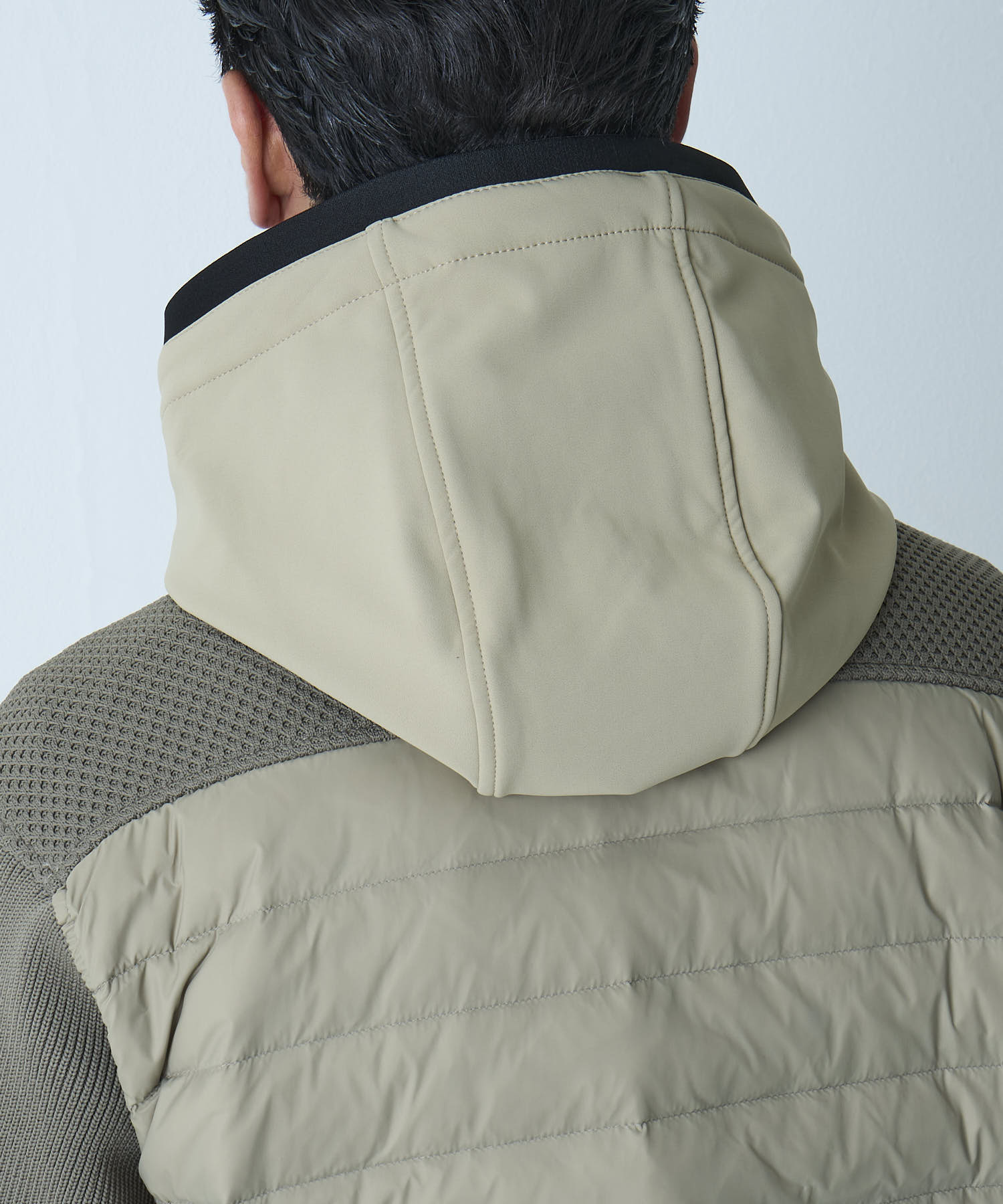 【最終値下げ】ニットコンビダウンフードブルゾン