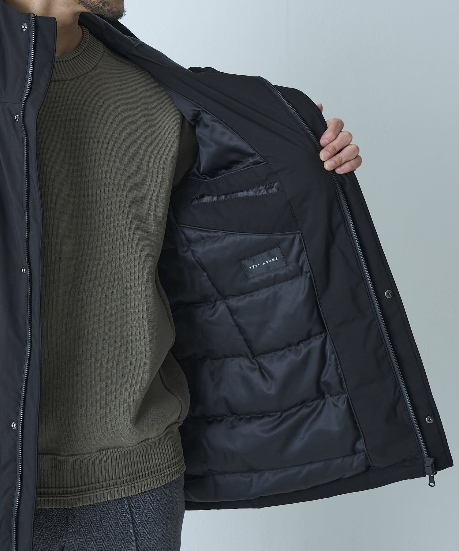 ミドル丈ダウンブルゾン