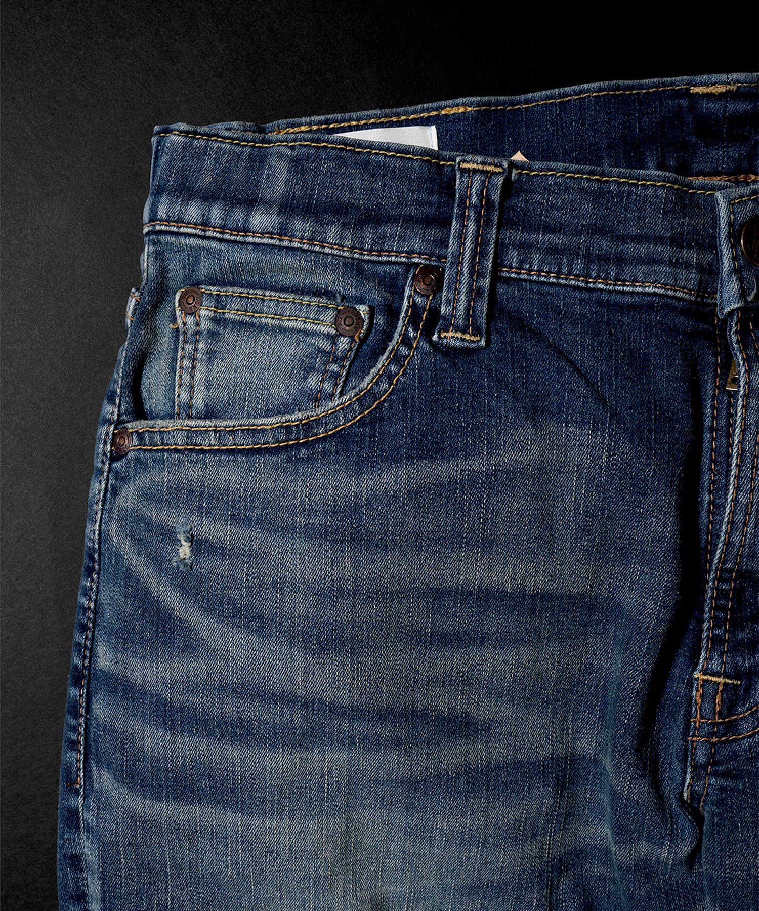 【BIG JOHN】 M3 ジムフリー キャロットレッグ ジーンズ(ネイビーブルー)