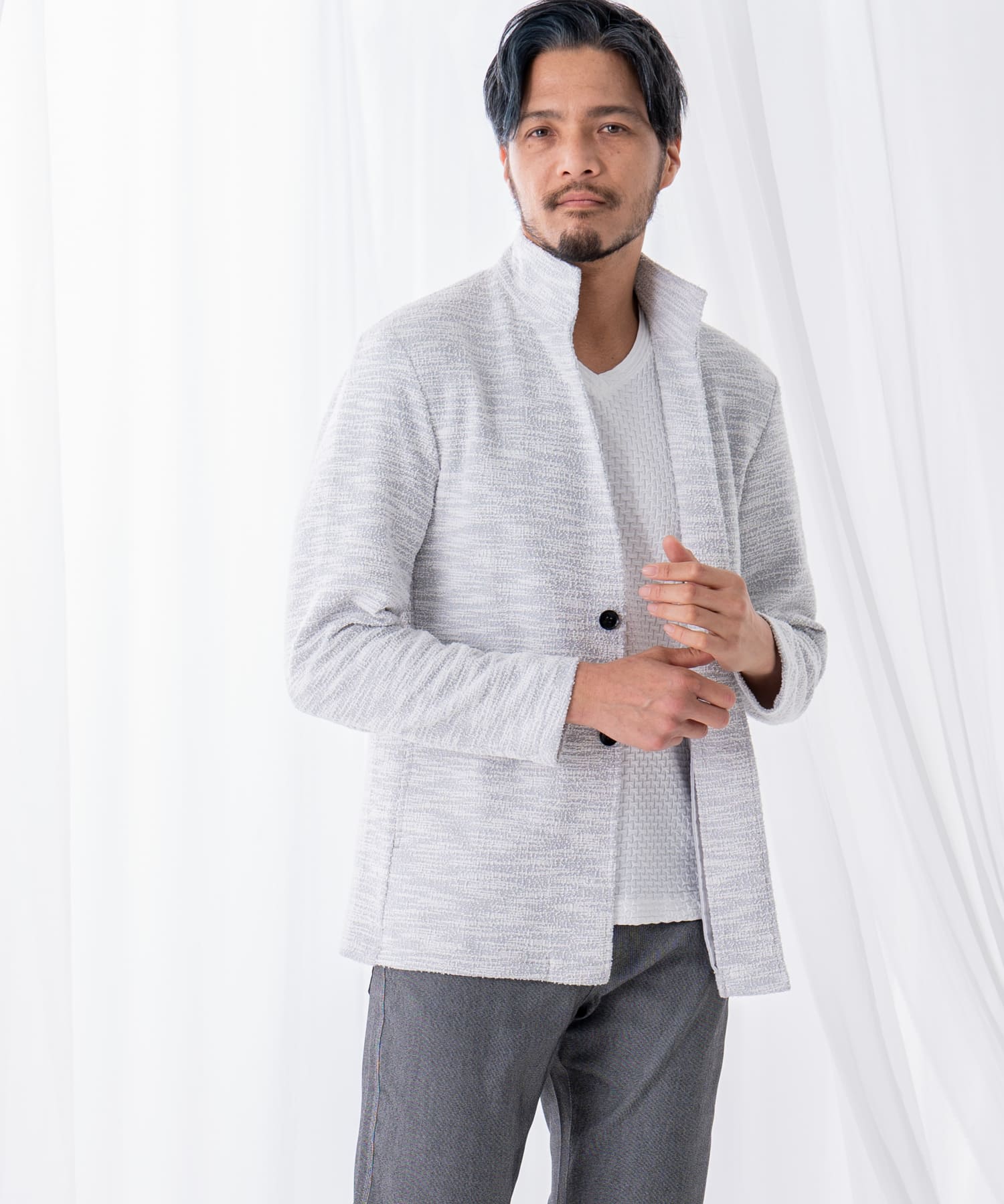 ライトグレー model:186㎝ 着用サイズ:L