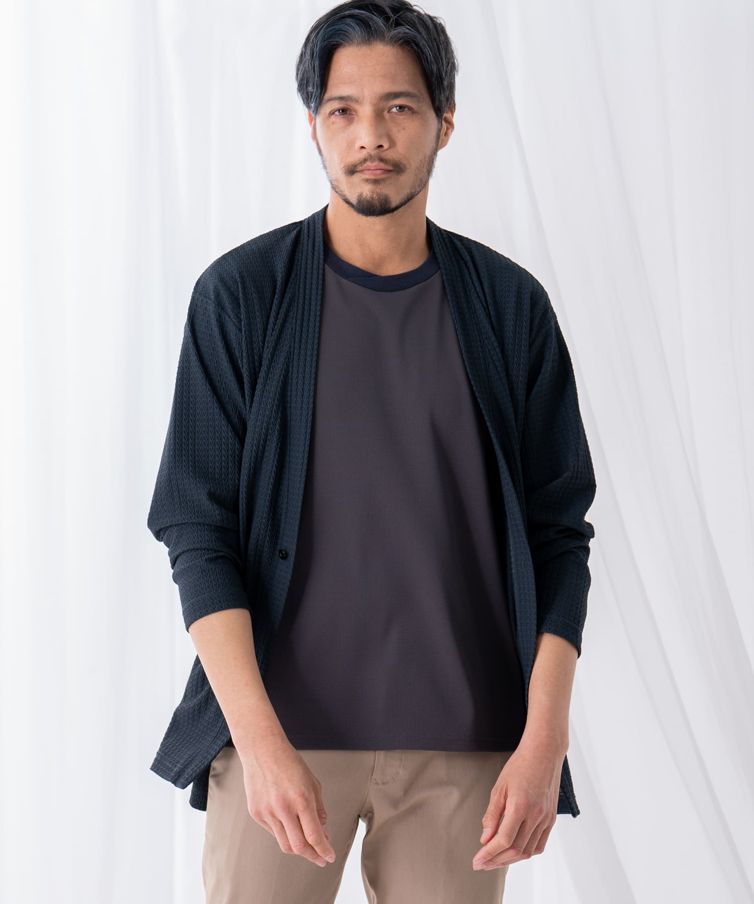 ナイロンカーディガン