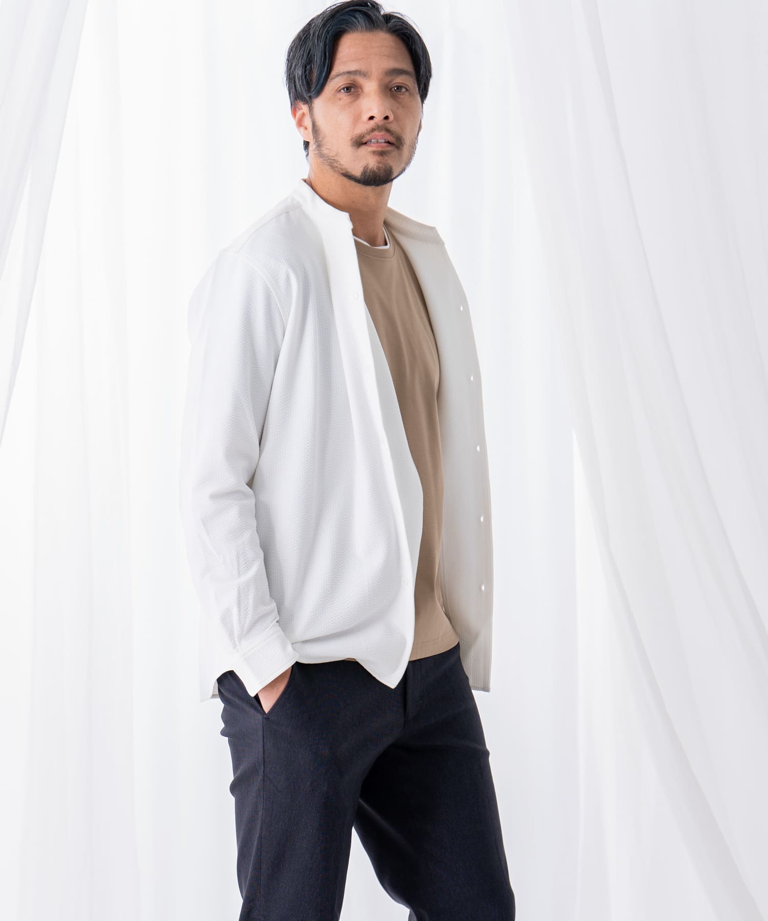 ホワイト model:186㎝ 着用サイズ:L