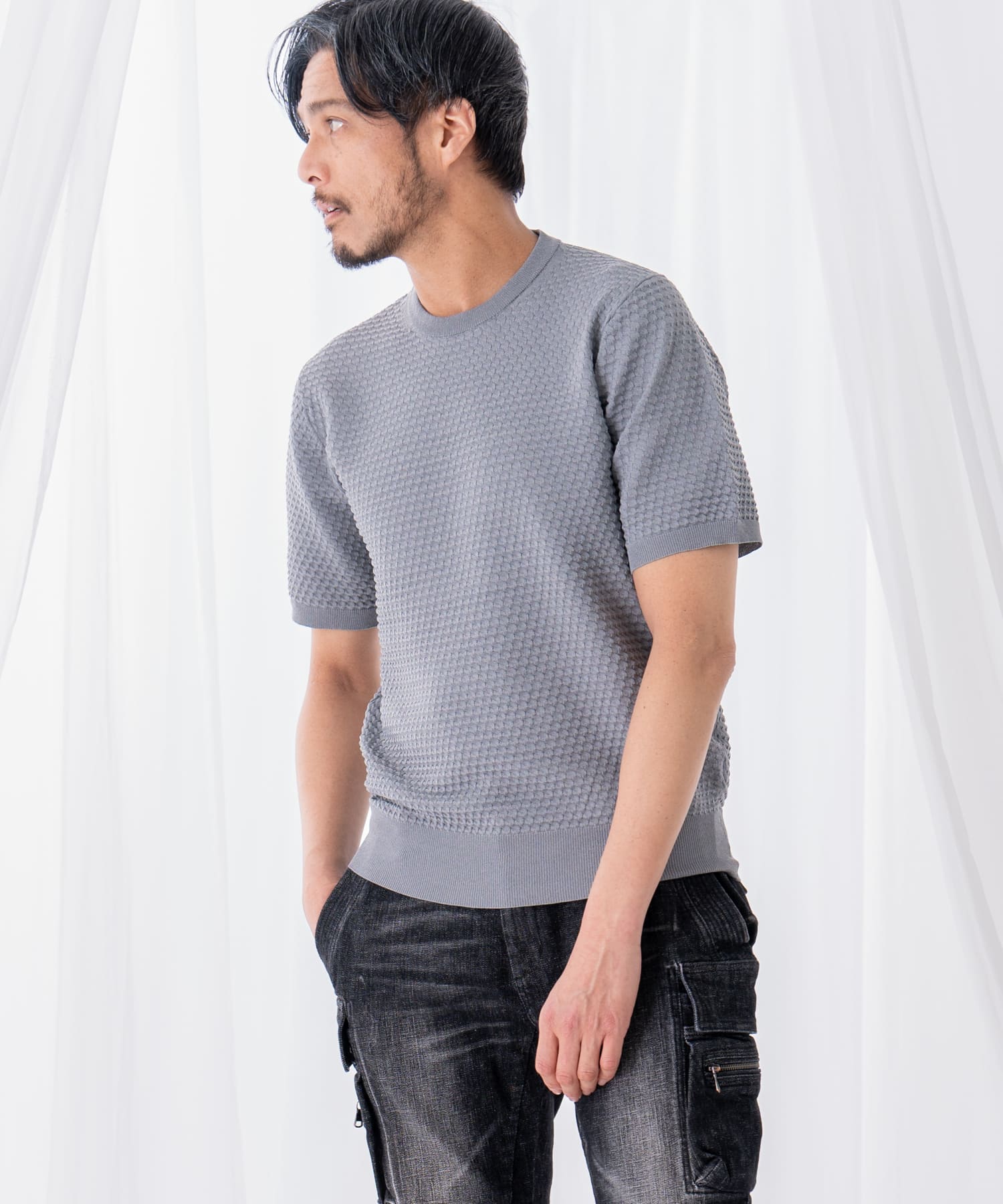 グレー model:186㎝ 着用サイズ:L