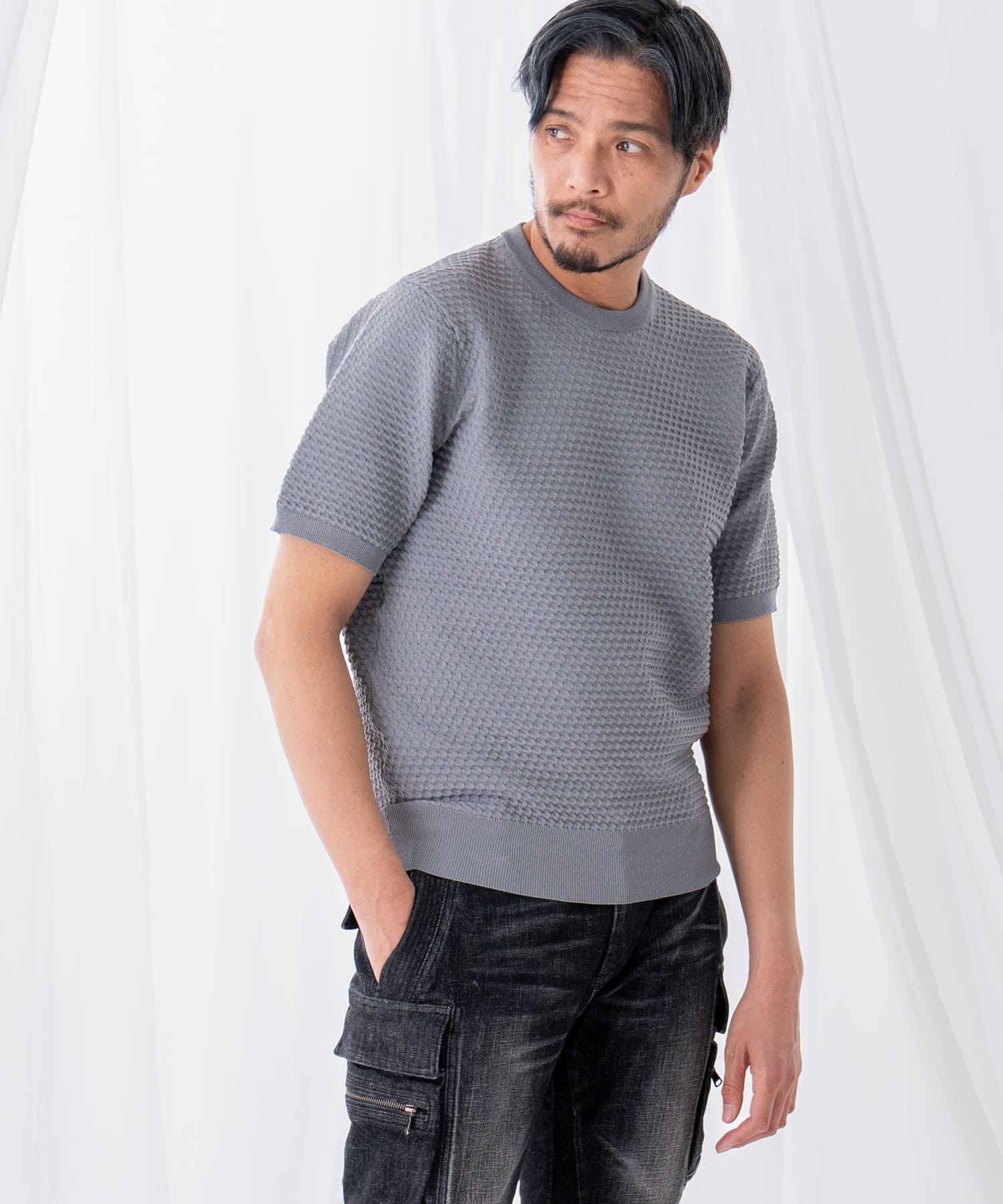 グレー model:186㎝ 着用サイズ:L