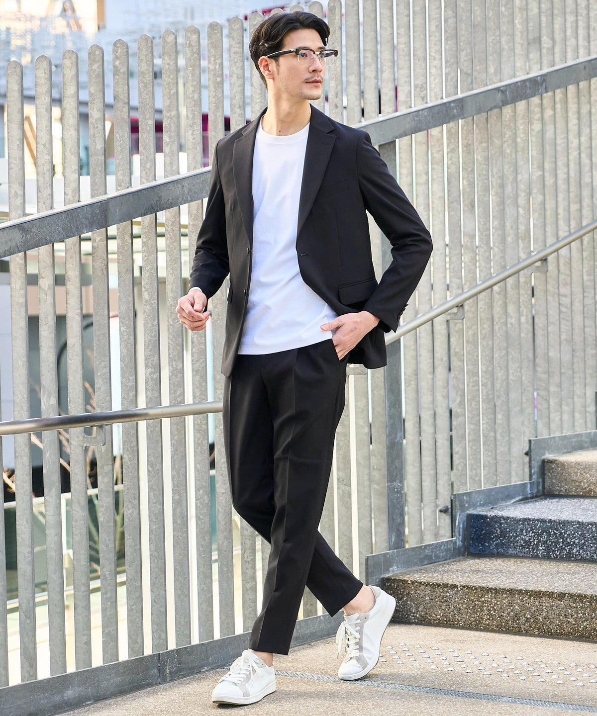 TETE HOMME｜テットオム シアサッカーストレッチセットアップ 