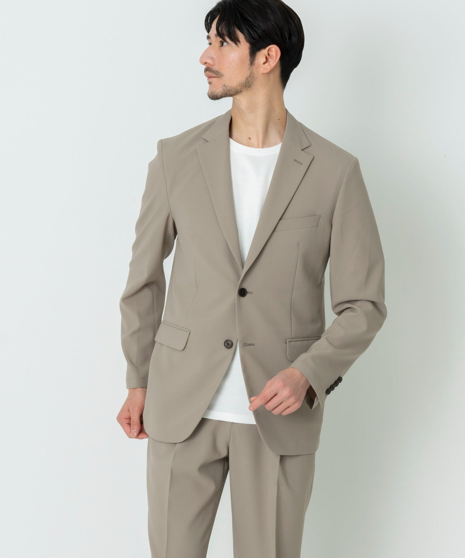 ベージュ model:177cm 着用サイズ:L