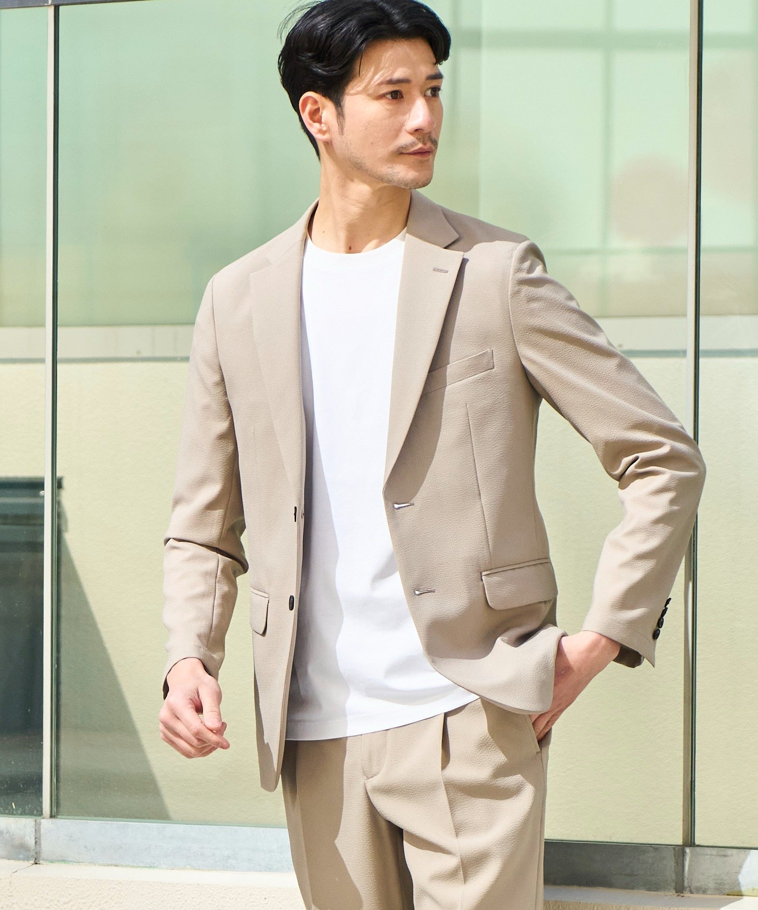 ベージュ model:177cm 着用サイズ:M