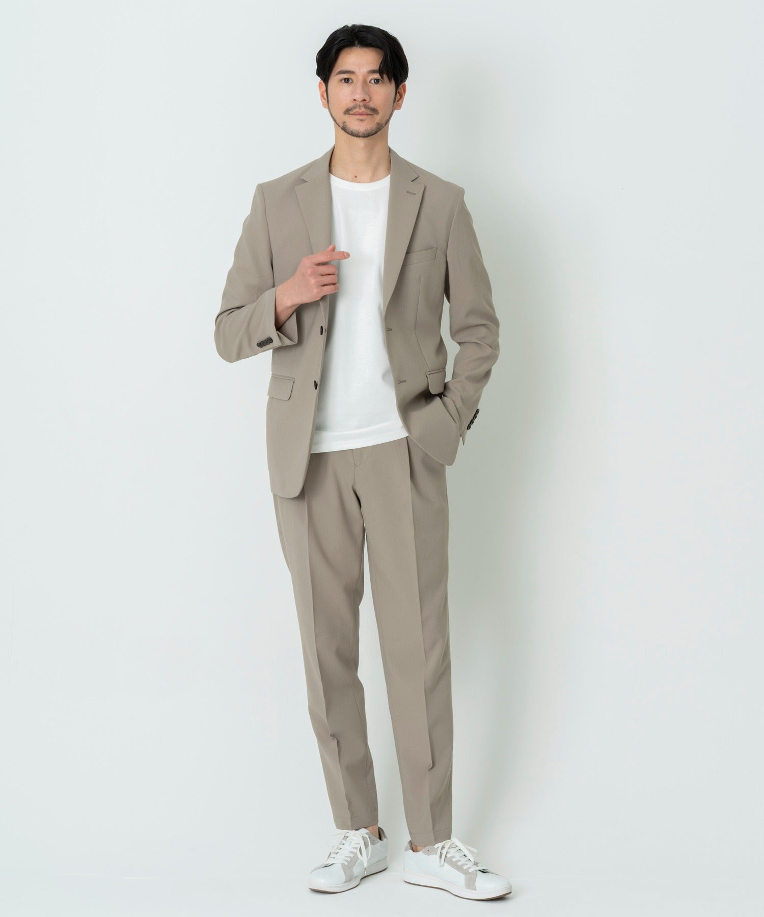 ベージュ model:177cm 着用サイズ:L