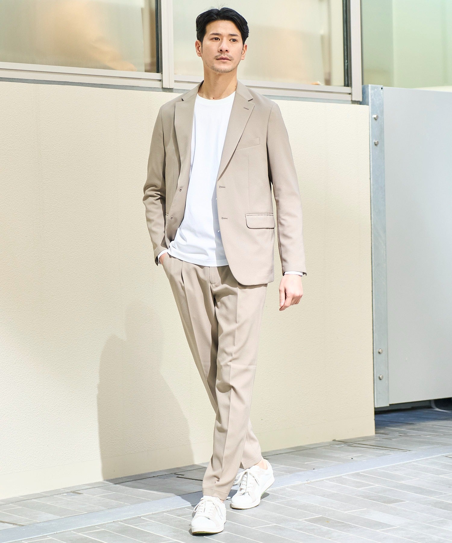 ベージュ model:177cm 着用サイズ:M