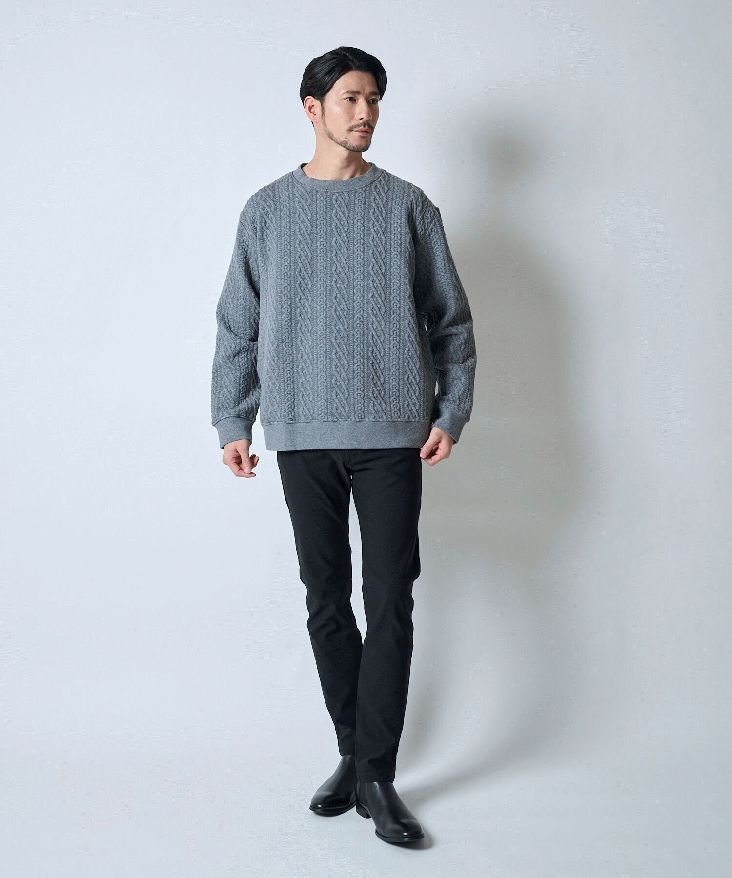 グレー model:177cm 着用サイズ:L