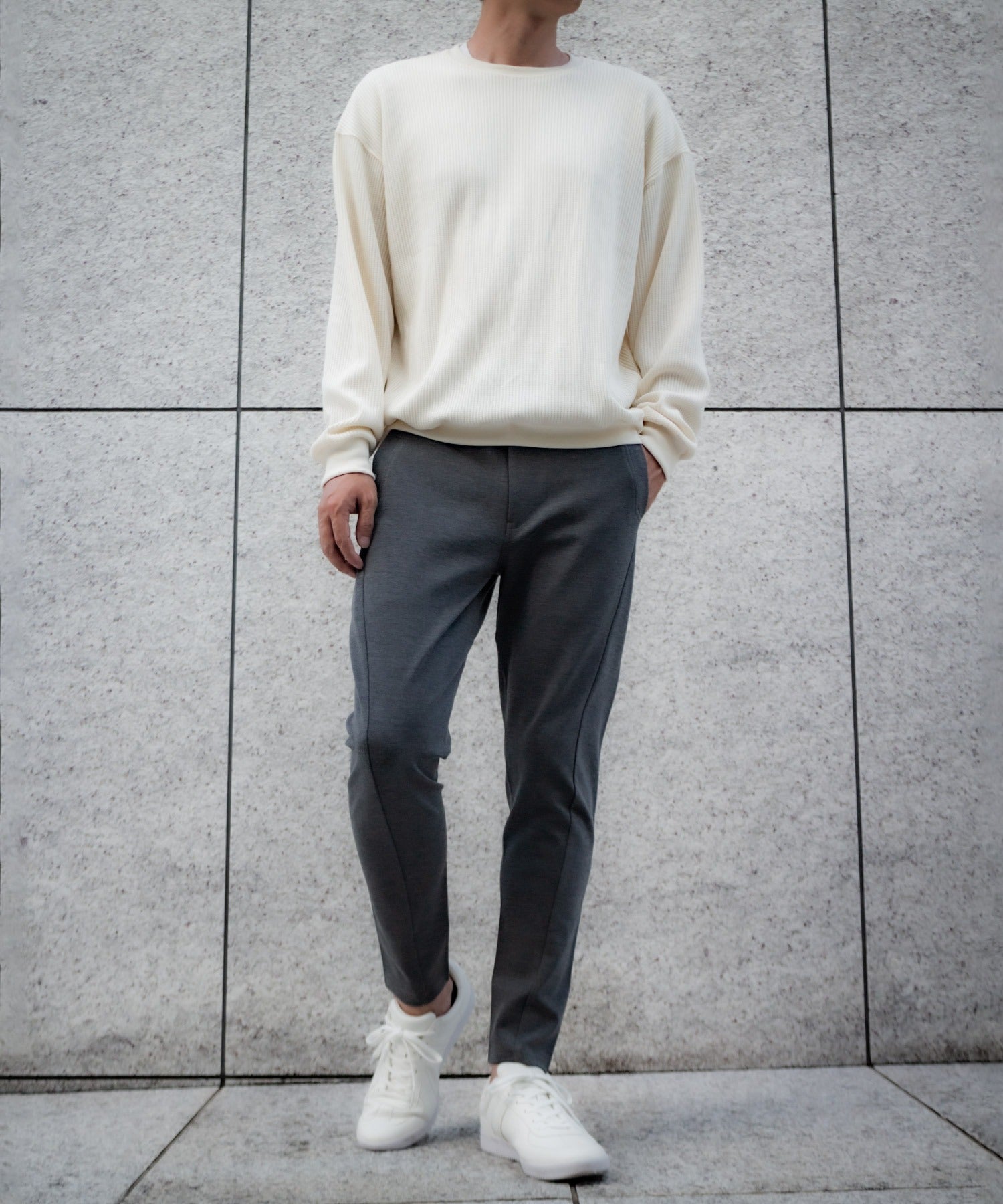 チャコールグレー model:184cm 着用サイズ:M