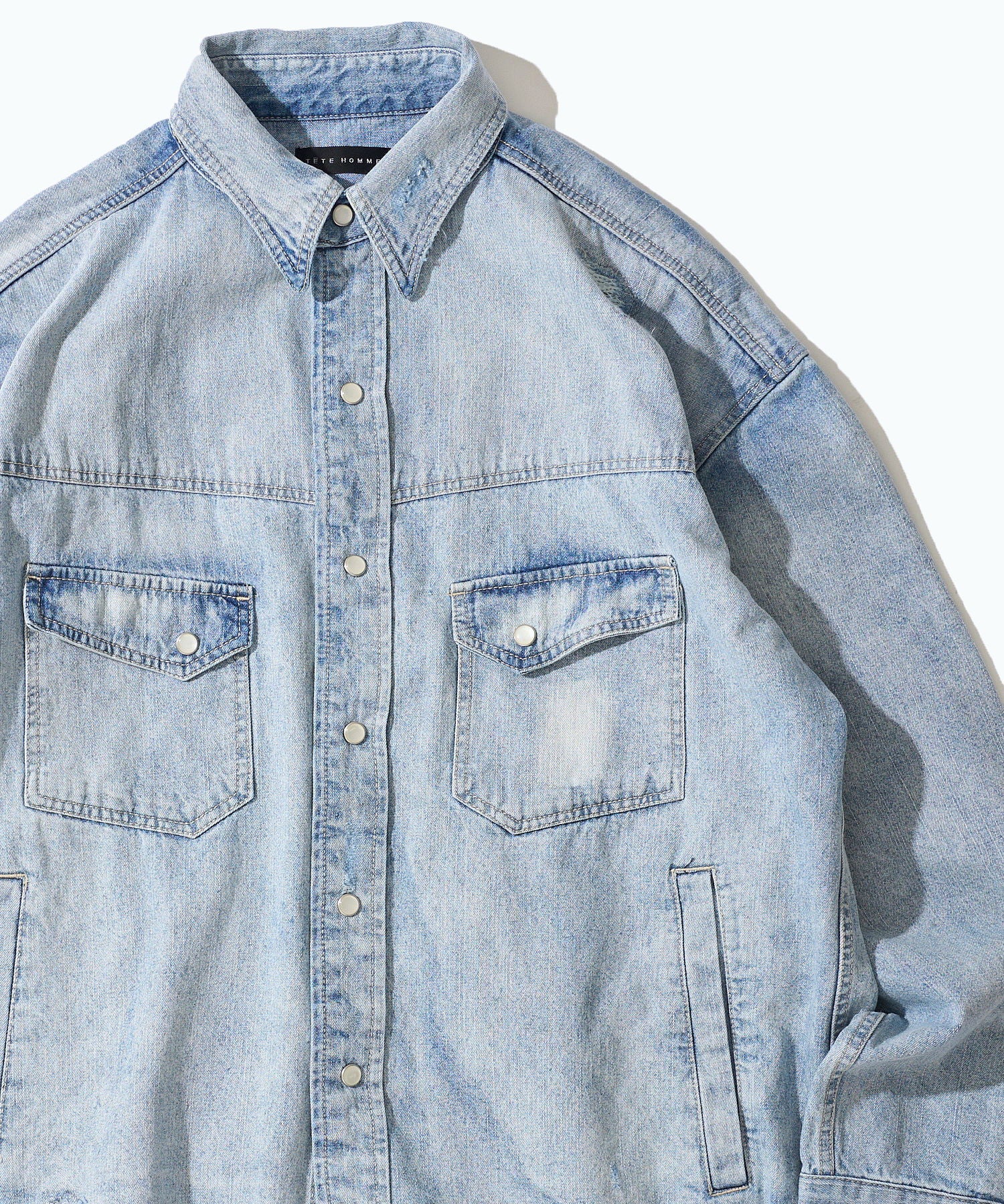 ダメージリペアデニムシャツ