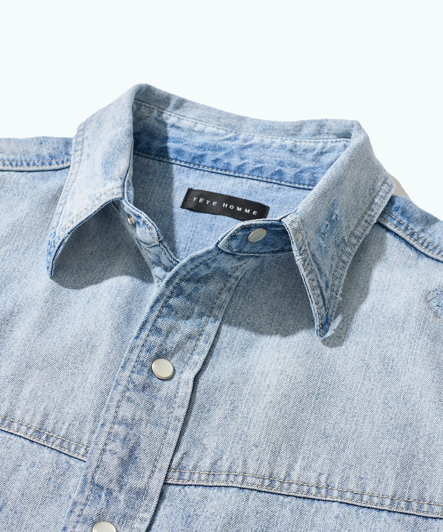 ダメージリペアデニムシャツ