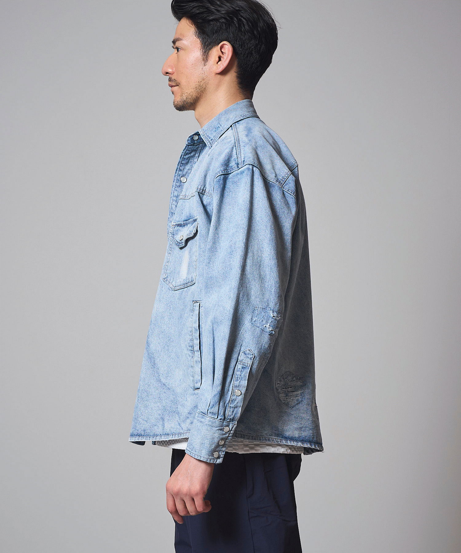 ブルー model:177㎝ 着用サイズ:L