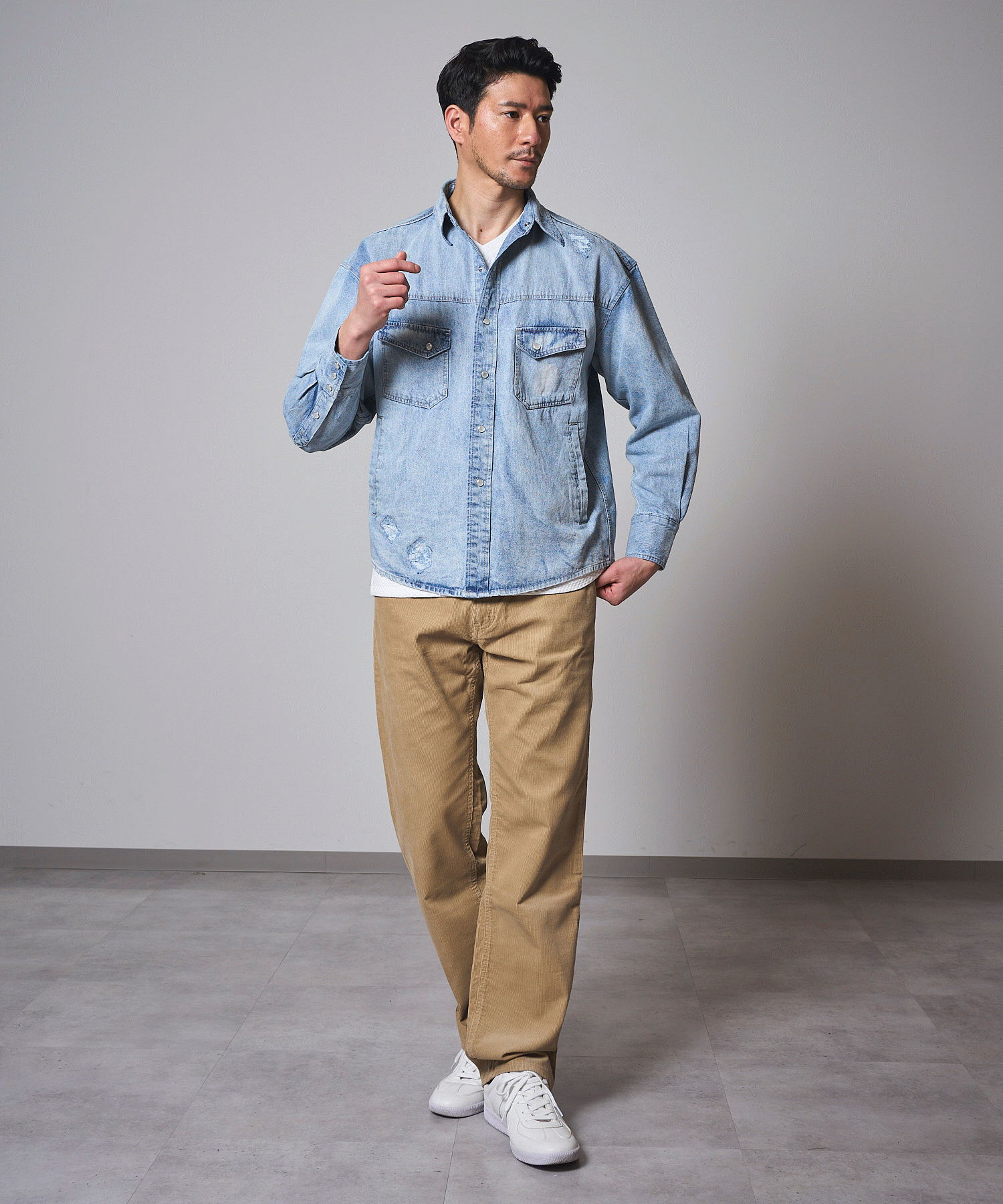 ブルー model:177㎝ 着用サイズ:L