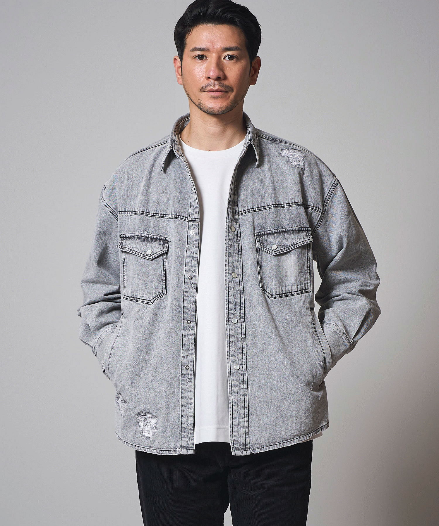 グレー model:177㎝ 着用サイズ:L