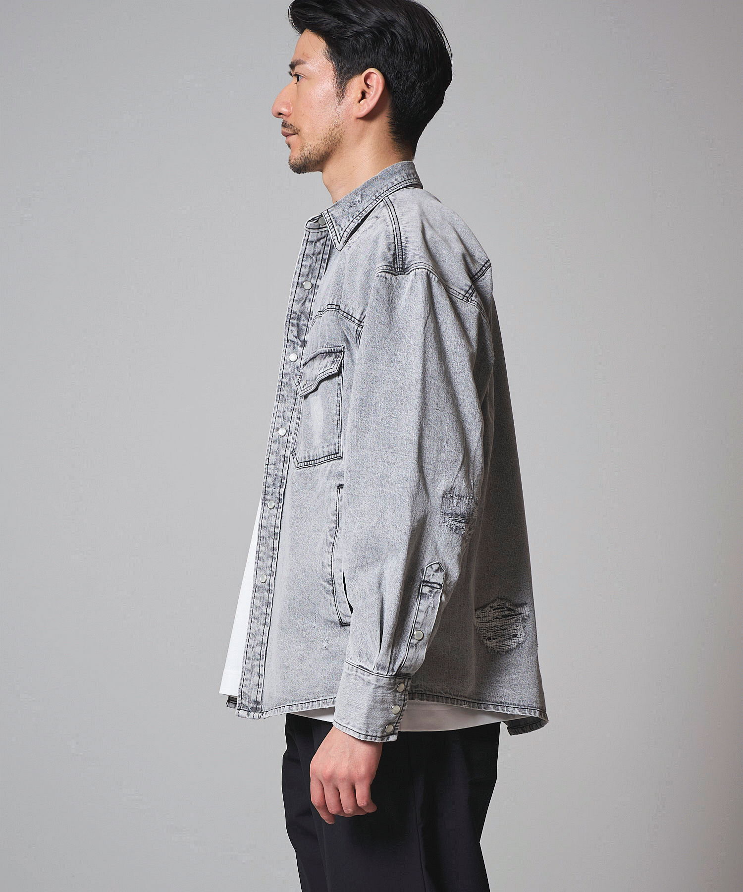 グレー model:177㎝ 着用サイズ:L