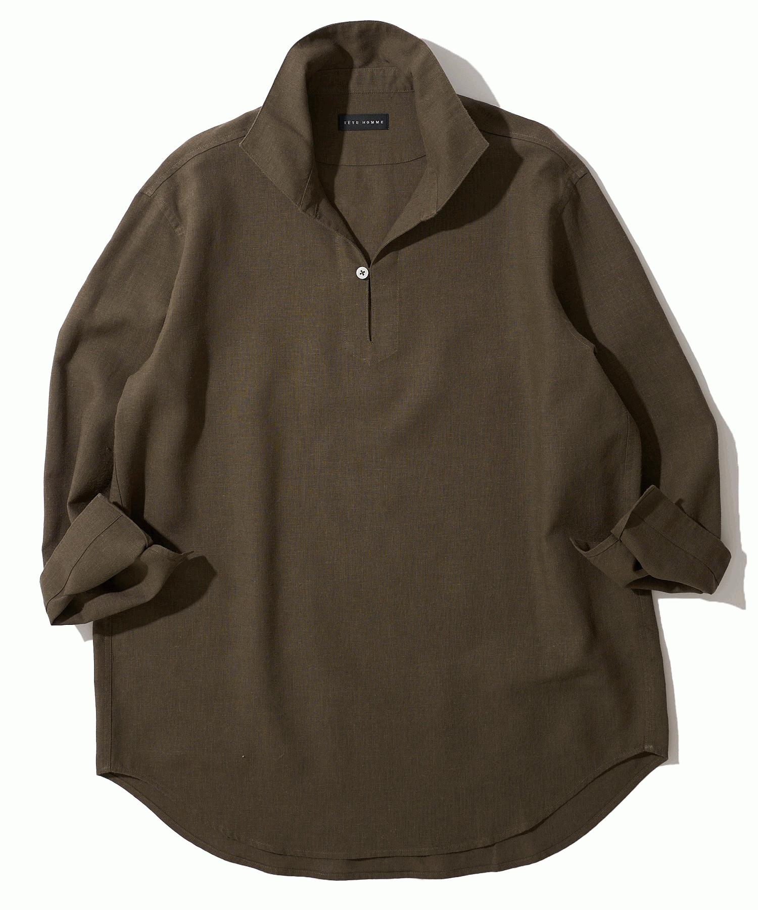 ハードマンリネン / Herdmans Linen 7分袖カプリシャツ / スキッパーシャツ