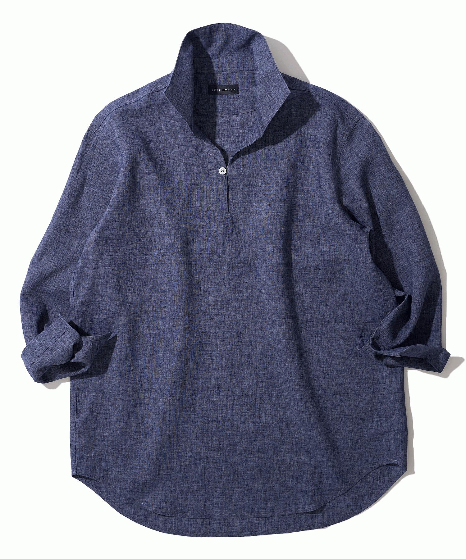 ハードマンリネン / Herdmans Linen 7分袖カプリシャツ / スキッパーシャツ