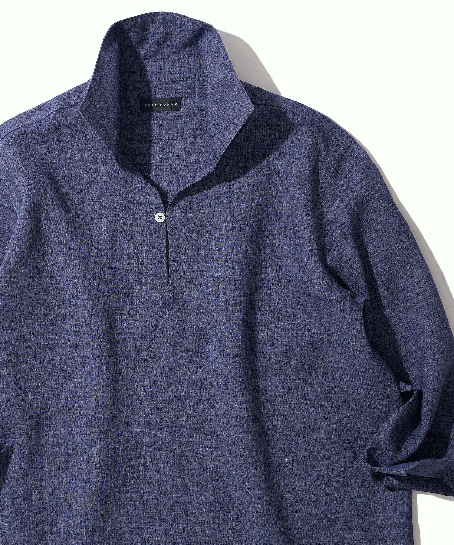 ハードマンリネン / Herdmans Linen 7分袖カプリシャツ / スキッパーシャツ