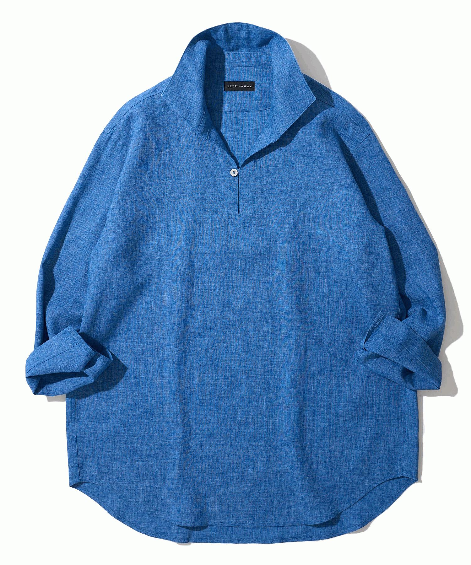 ハードマンリネン / Herdmans Linen 7分袖カプリシャツ / スキッパーシャツ