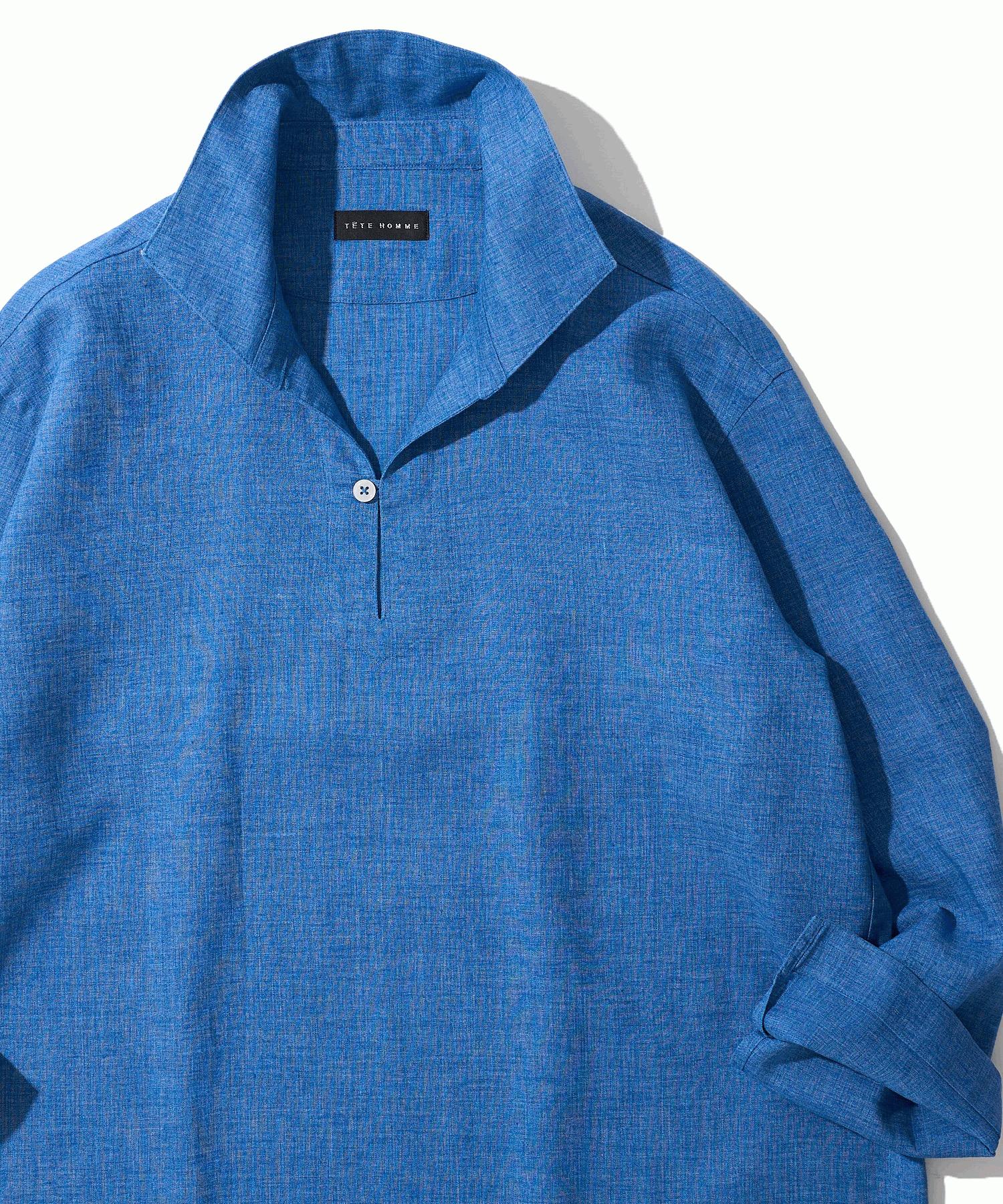 ハードマンリネン / Herdmans Linen 7分袖カプリシャツ / スキッパーシャツ