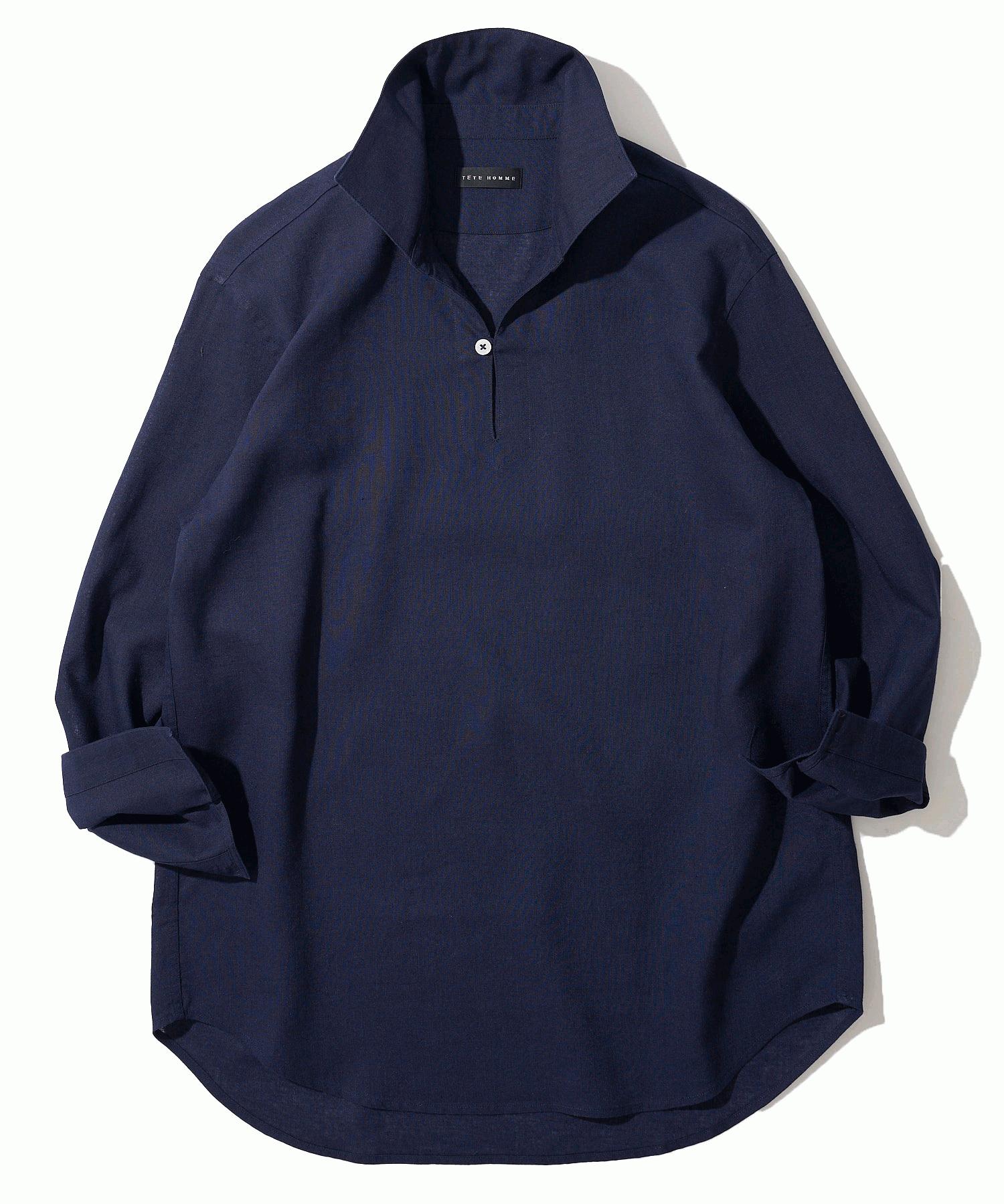 ハードマンリネン / Herdmans Linen 7分袖カプリシャツ / スキッパーシャツ