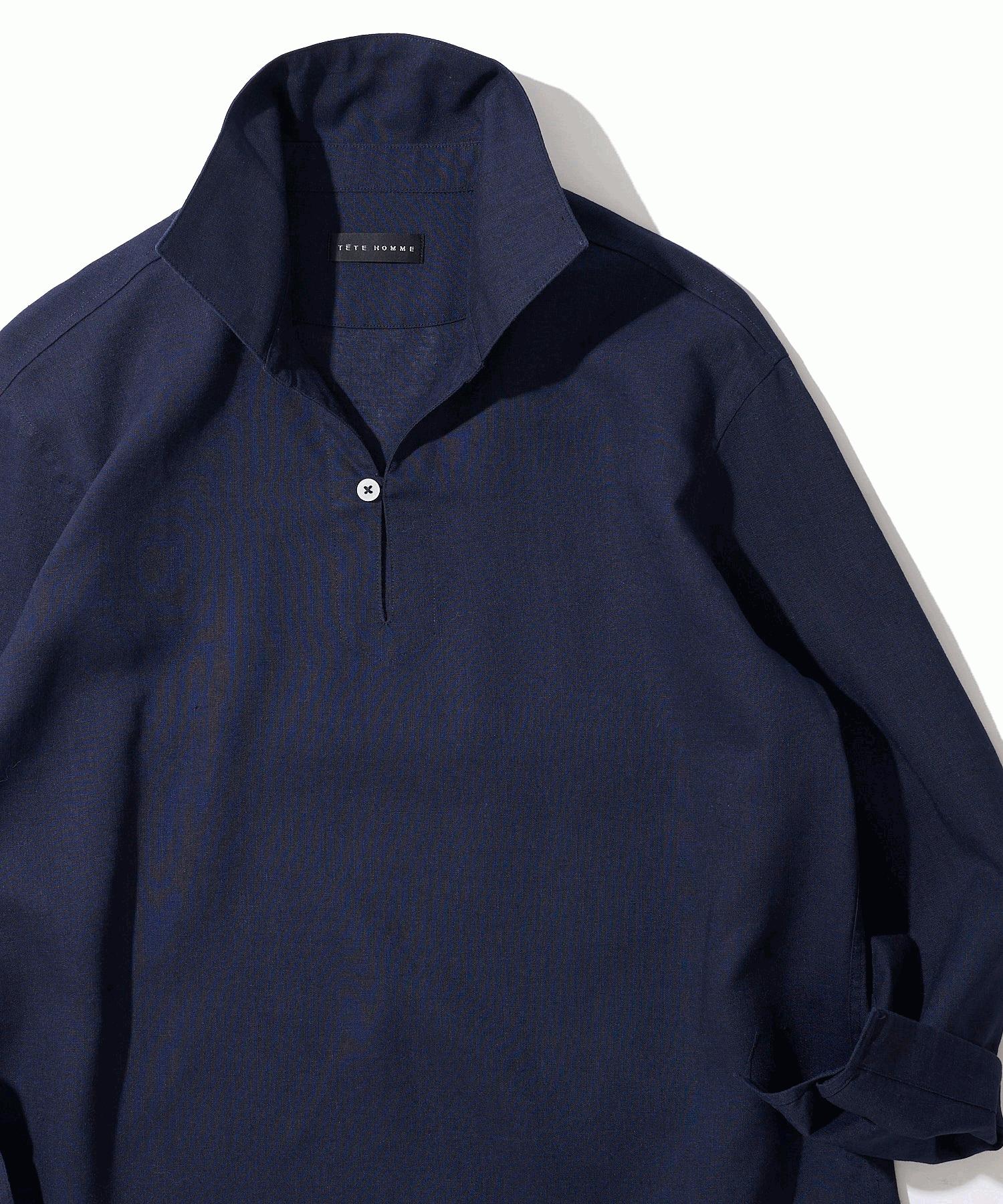 ハードマンリネン / Herdmans Linen 7分袖カプリシャツ / スキッパーシャツ