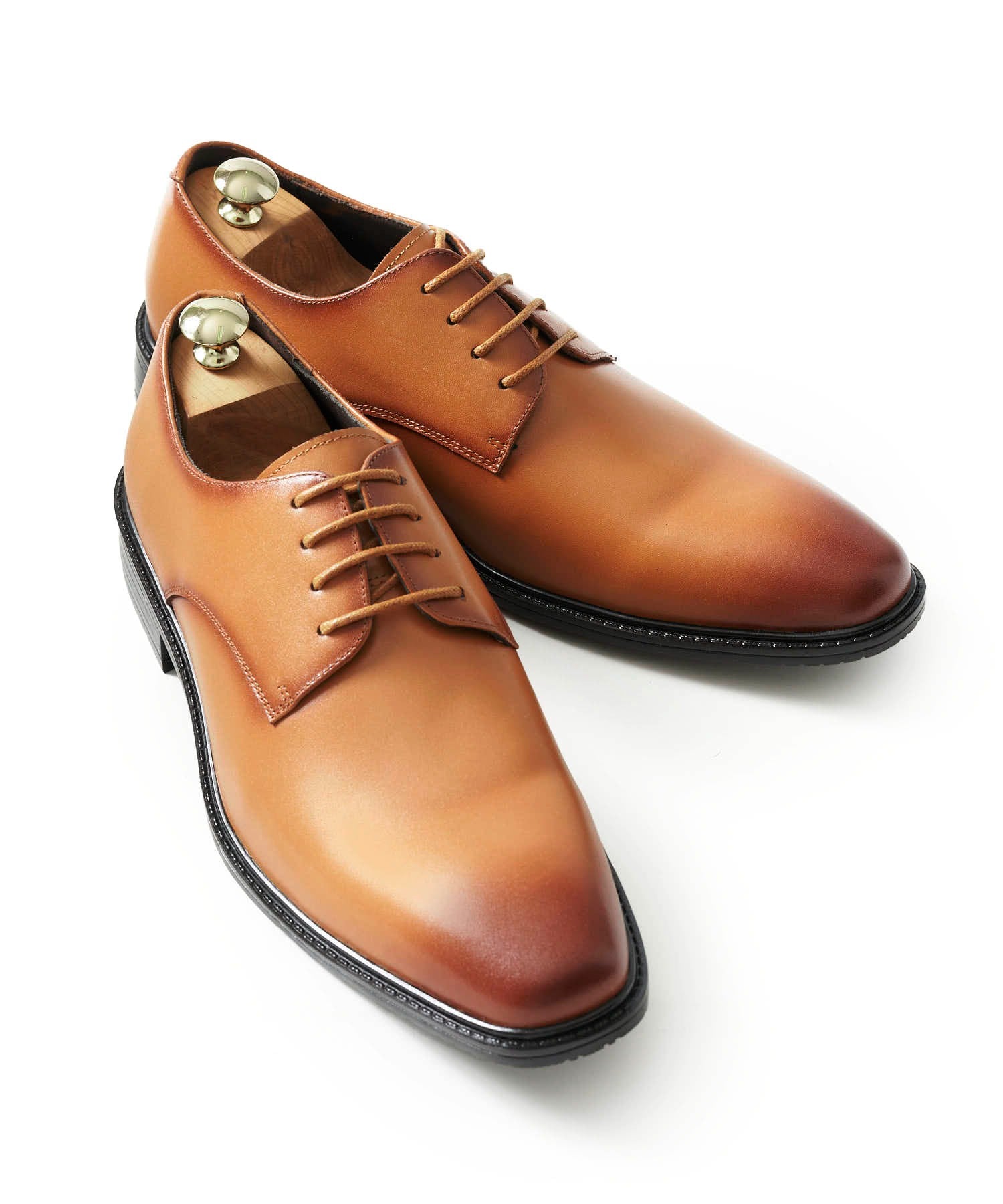 カウレザー プレーントゥ ドレスシューズ