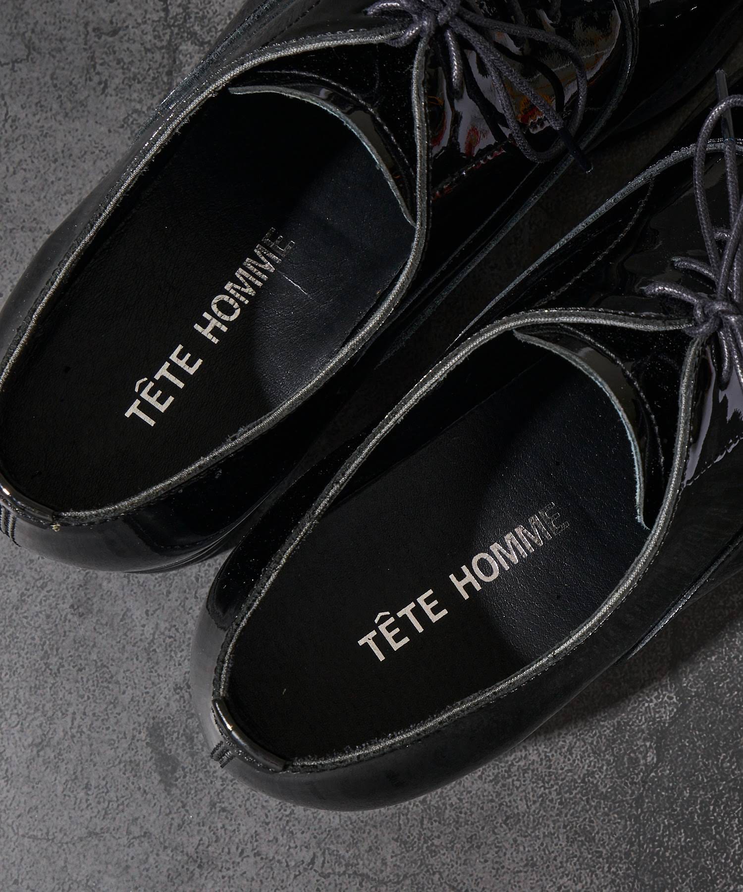 エナメル レザーシューズ