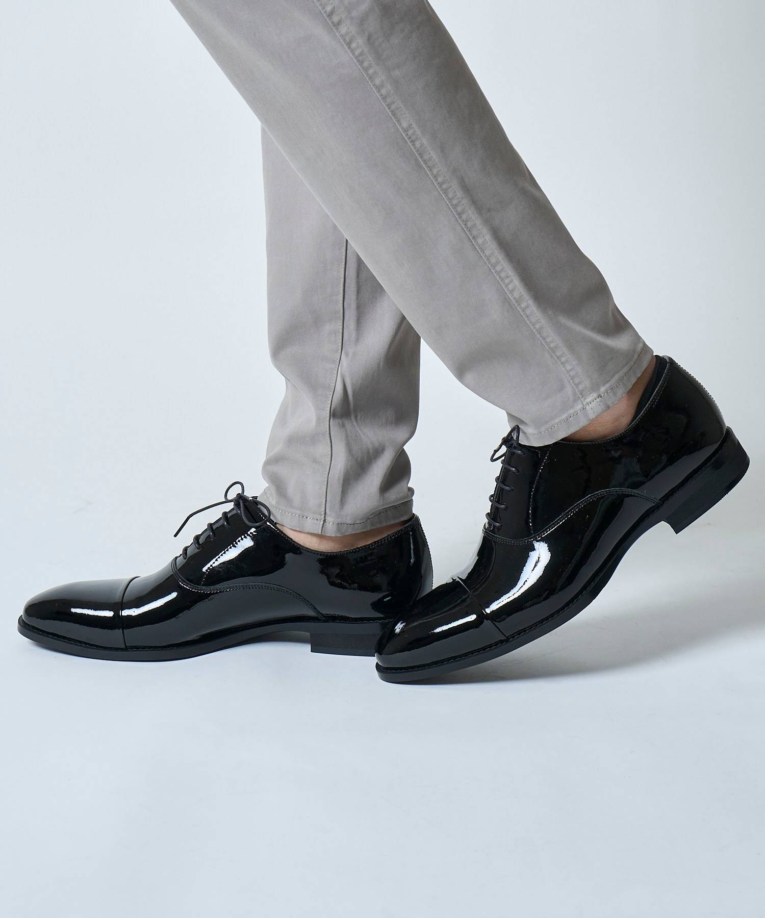 エナメル レザーシューズ