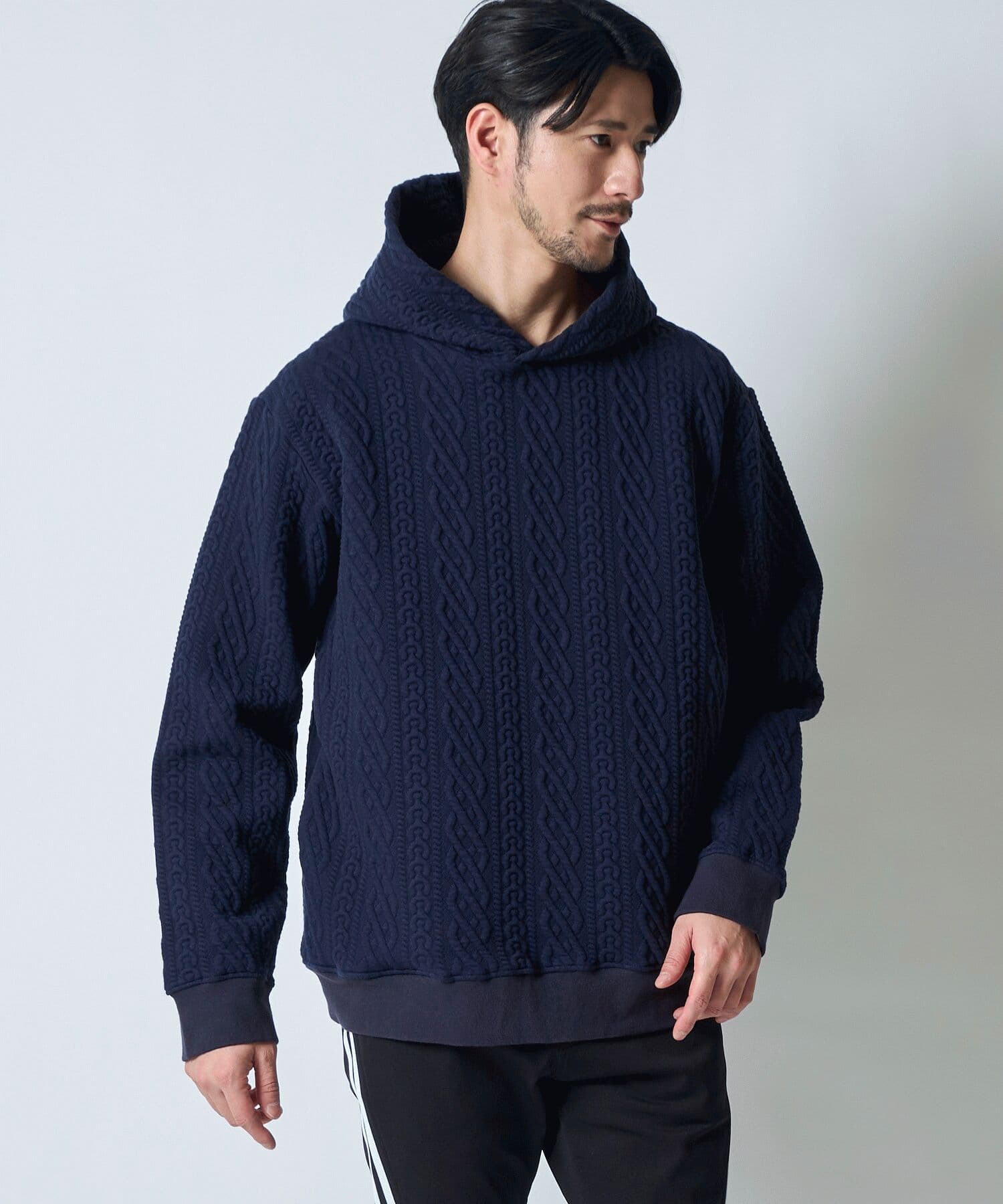 ネイビー model : 177cm 着用サイズ : L