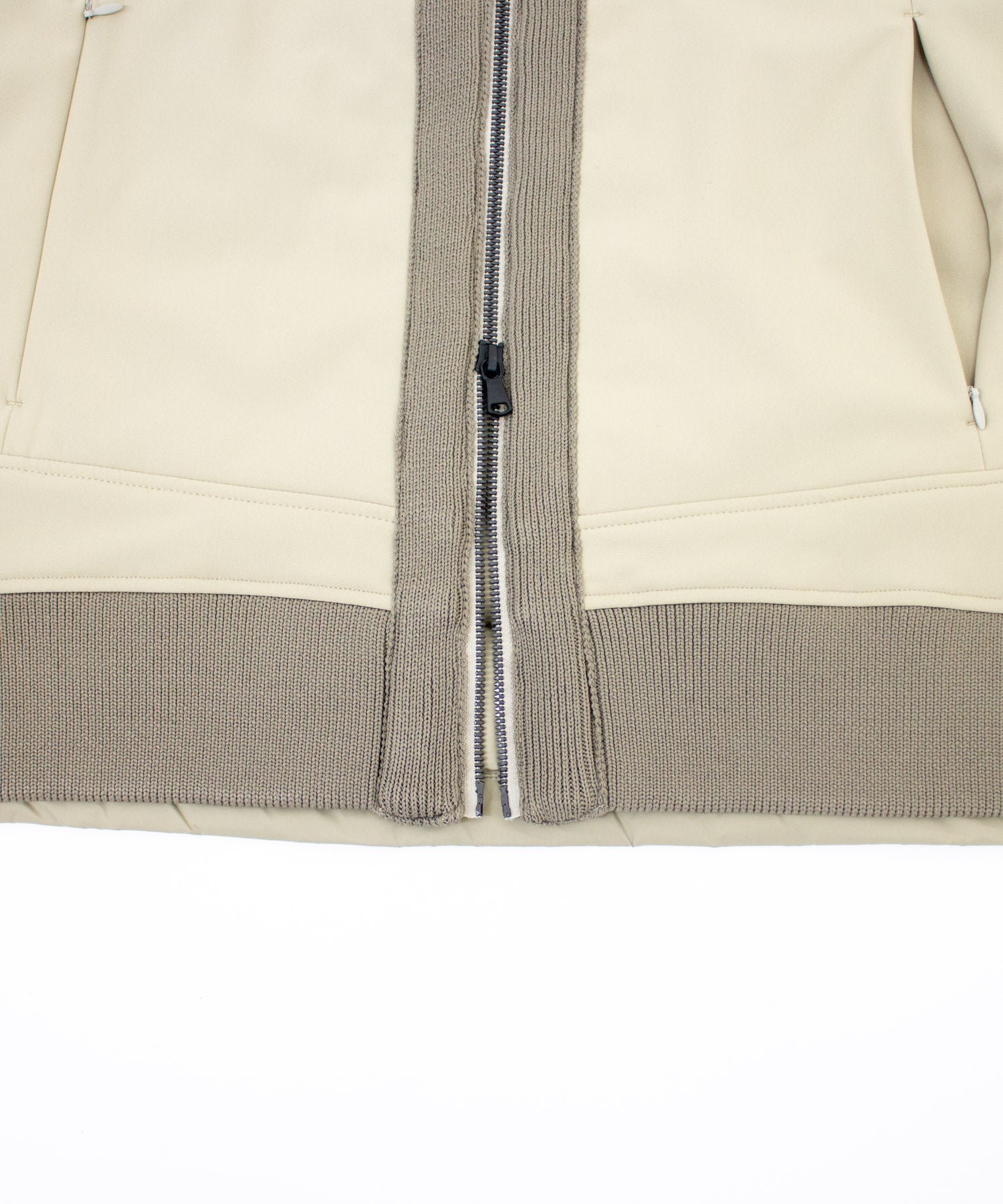 ニットコンビダウンフードブルゾン