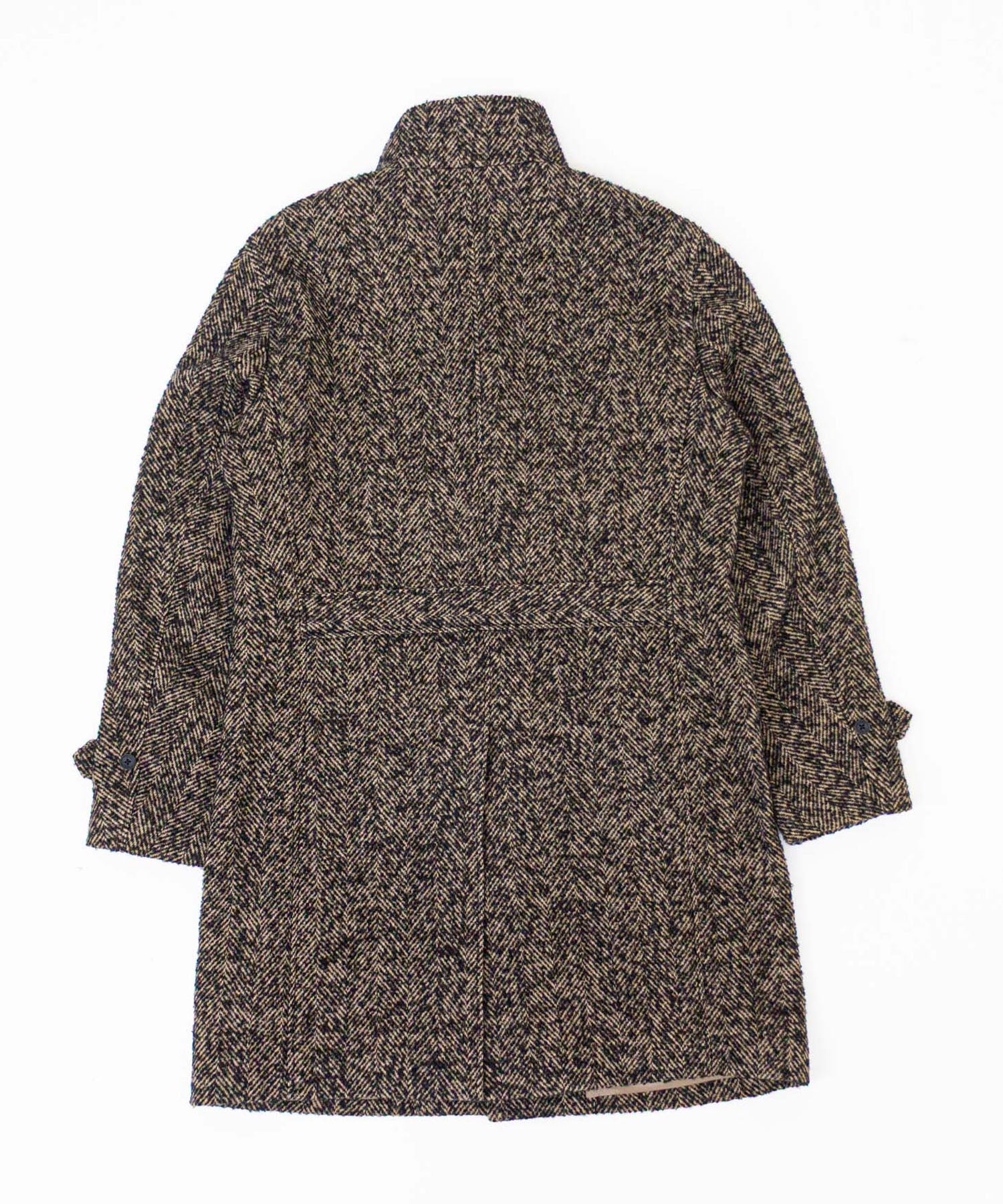 へリンボンスタンドカラーコート