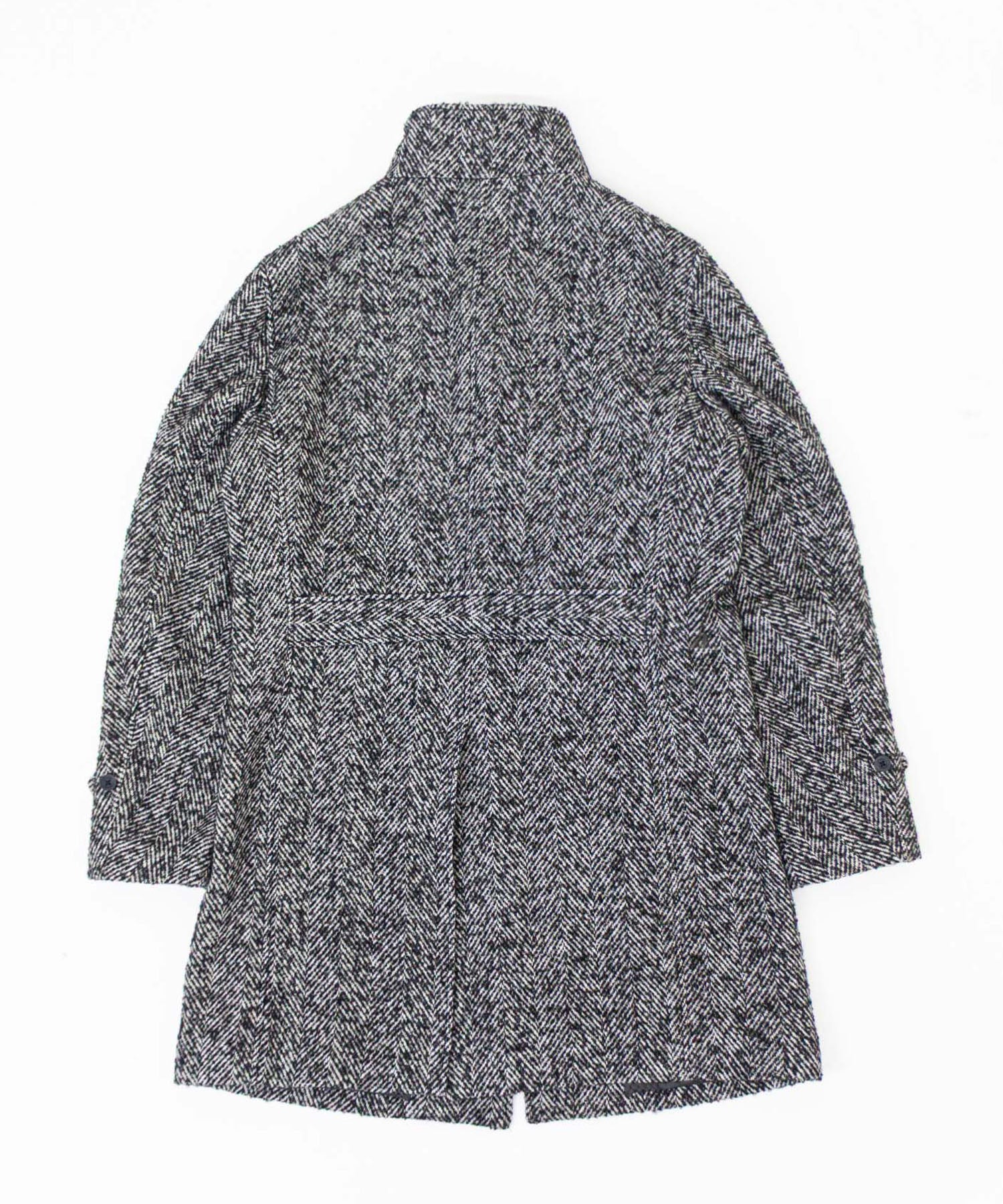 へリンボンスタンドカラーコート