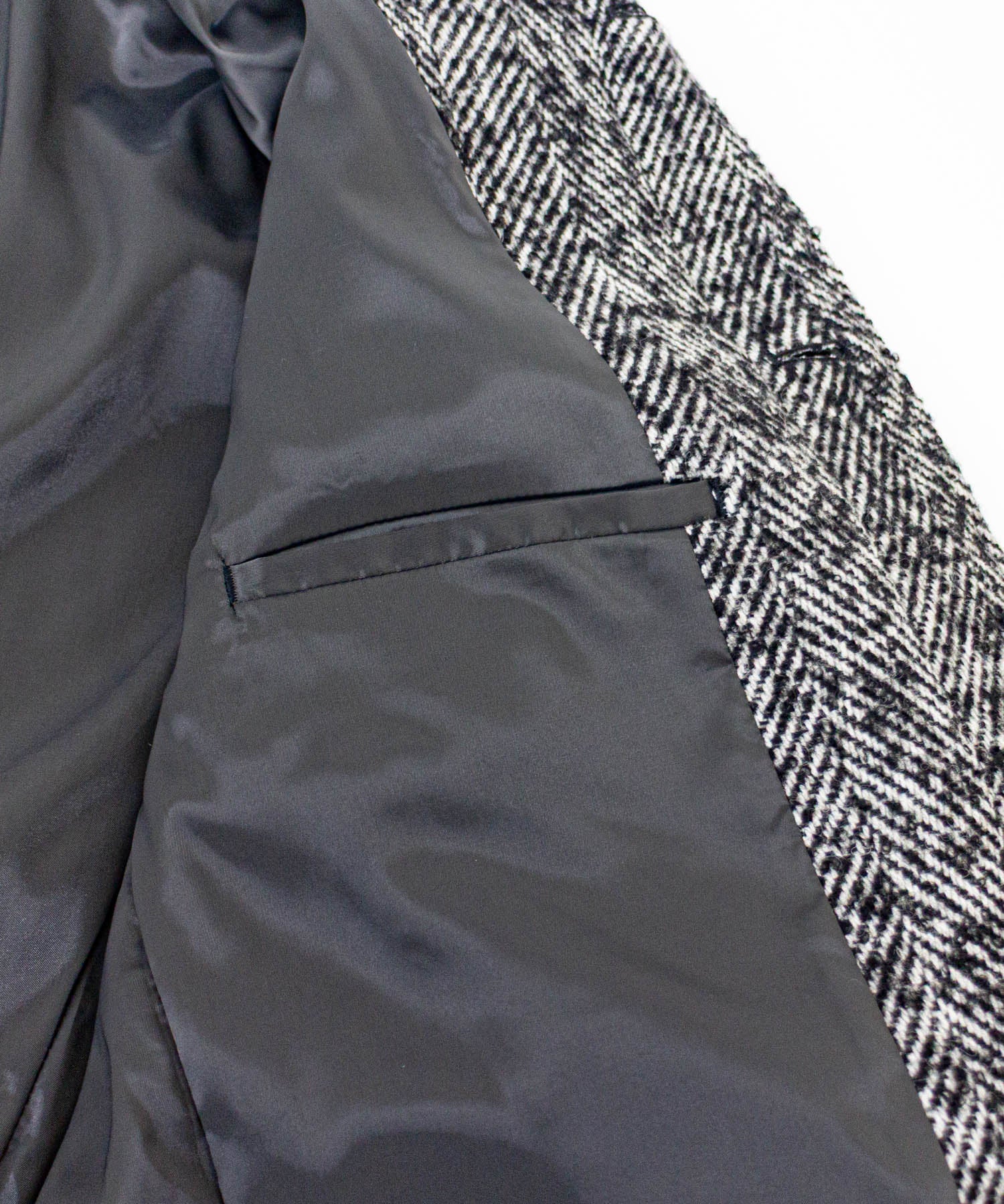 【最終値下げ】へリンボンスタンドカラーコート