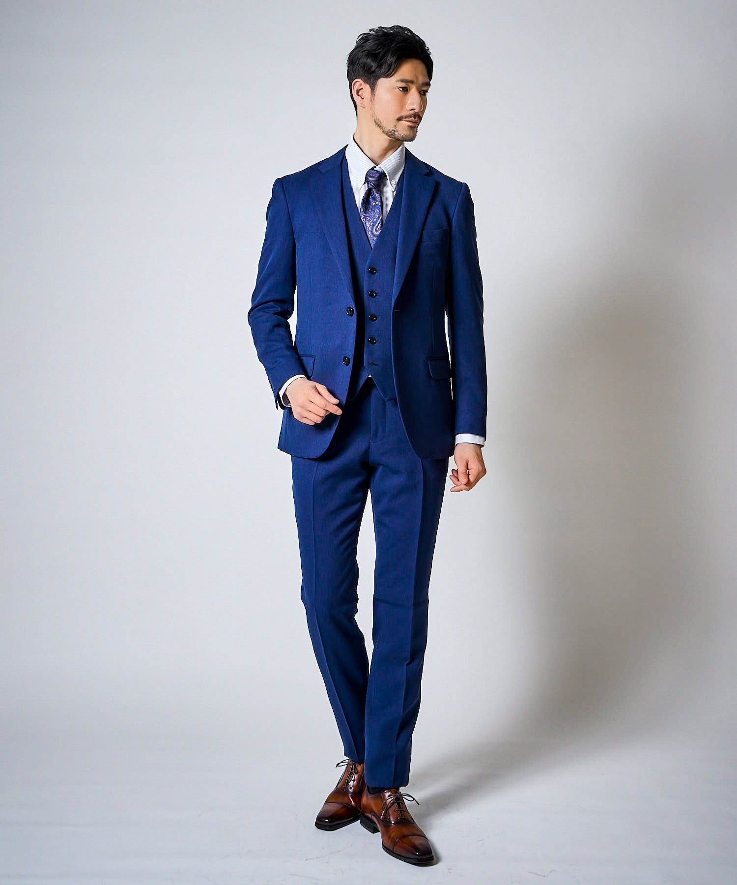 ブルー系1(無地系) model:177cm 着用サイズ:L