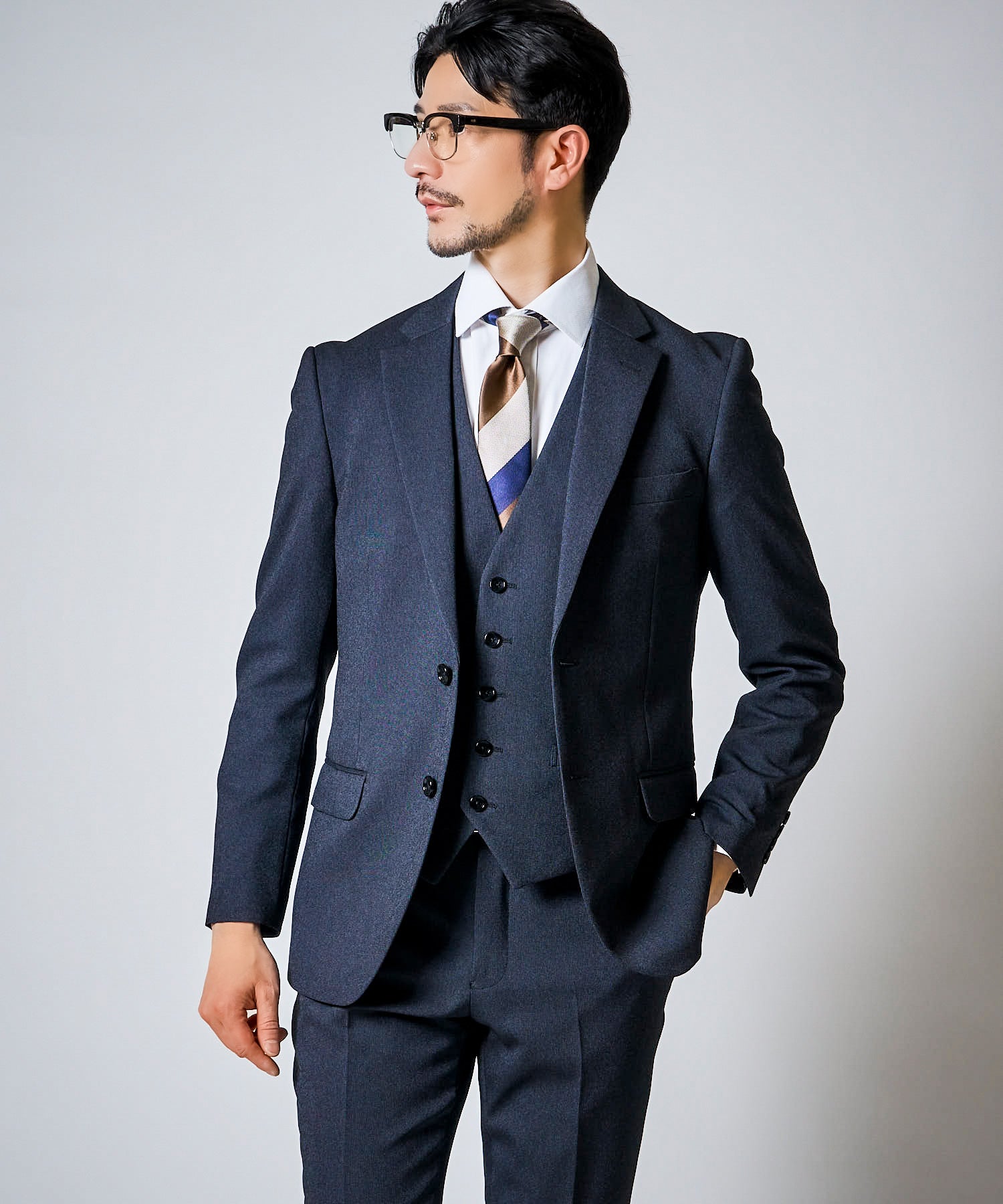 4WAYストレッチスーツ / ウォッシャブルセットアップ 3ピース