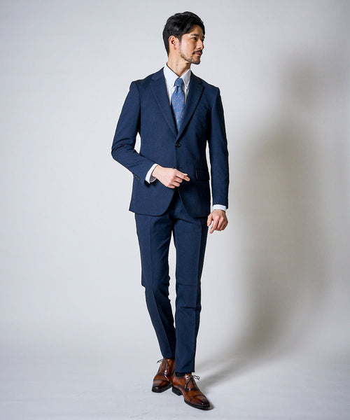 ブルー系1（無地系）　model：177cm　着用サイズ：M
