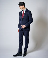 ネイビー系2（織柄）　model：177cm　着用サイズ：M