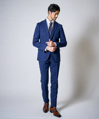 ブルー系2（織柄）　model：177cm　着用サイズ：M