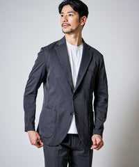 チャコールグレー　model：177cm　着用サイズ：L