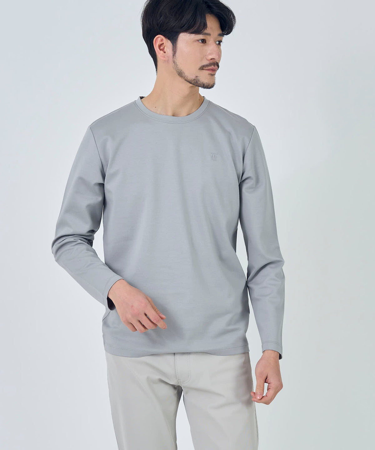TETE HOMME｜テットオム モクロディクルーネックロンT メンズ 
